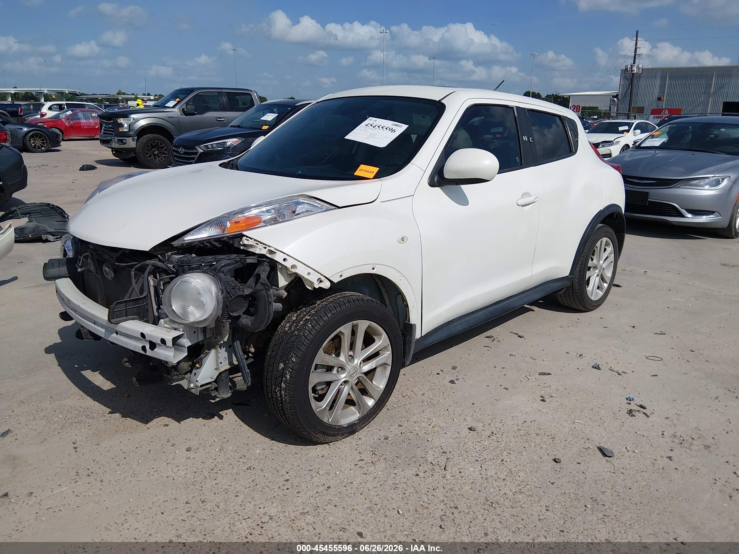 2013 Nissan Juke Sv White vin: JN8AF5MR3DT204177