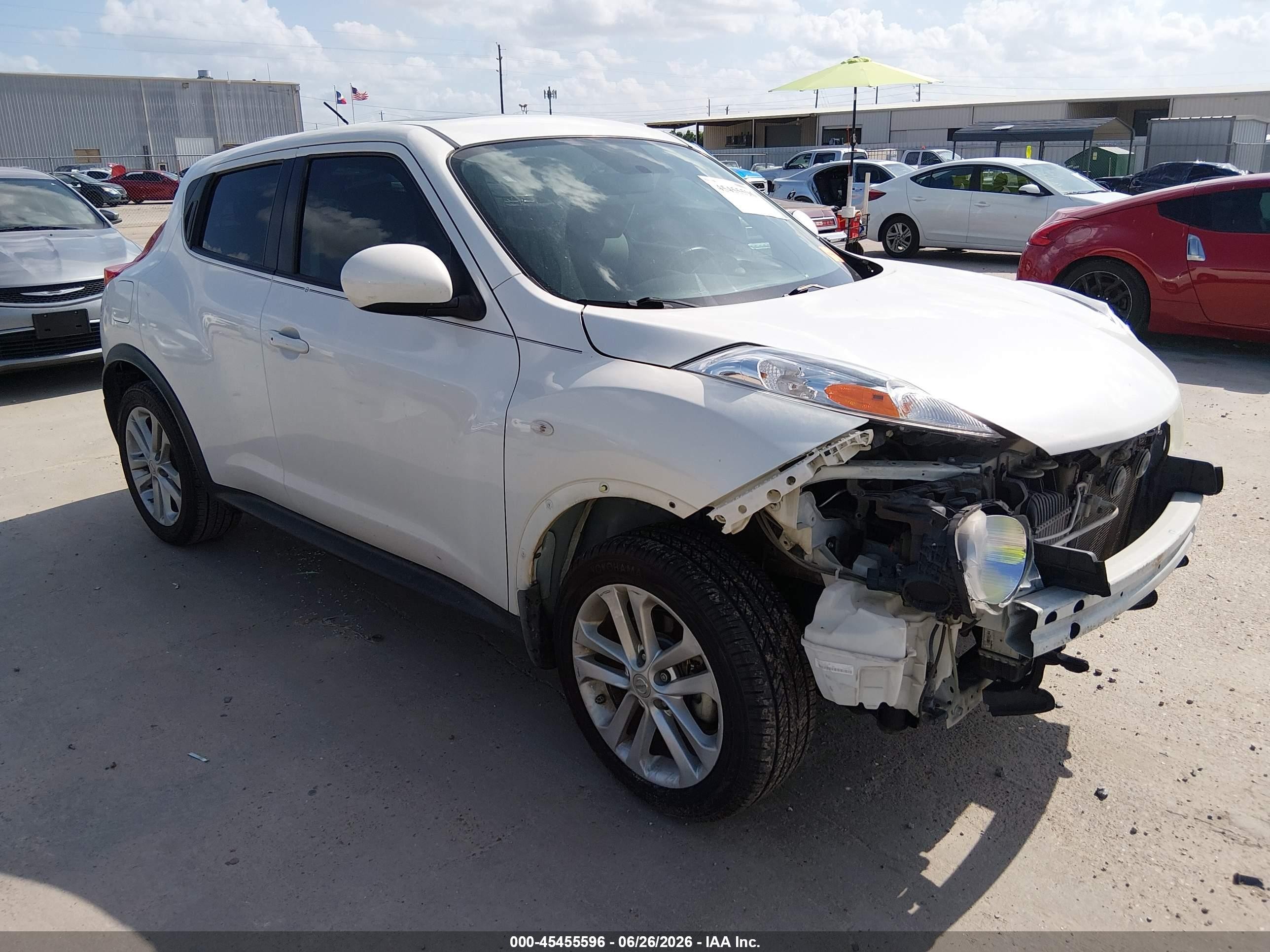 2013 Nissan Juke Sv White vin: JN8AF5MR3DT204177