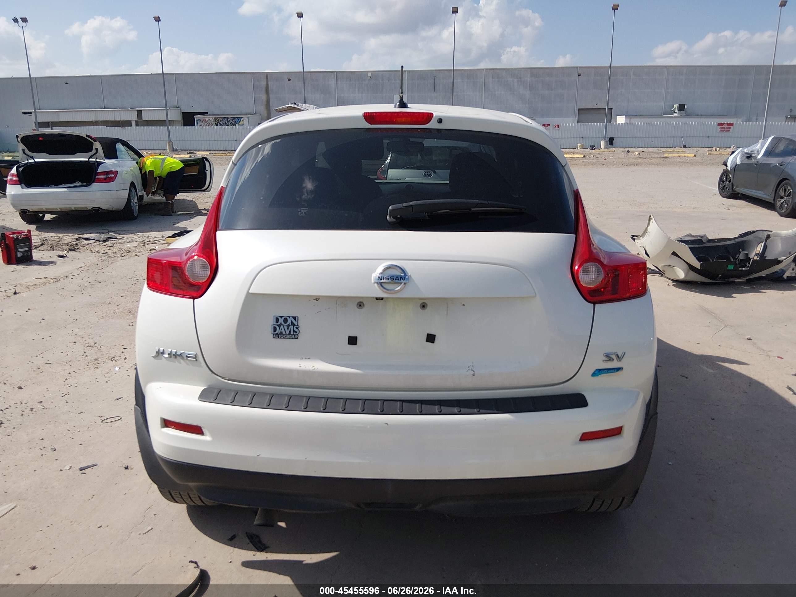 2013 Nissan Juke Sv White vin: JN8AF5MR3DT204177
