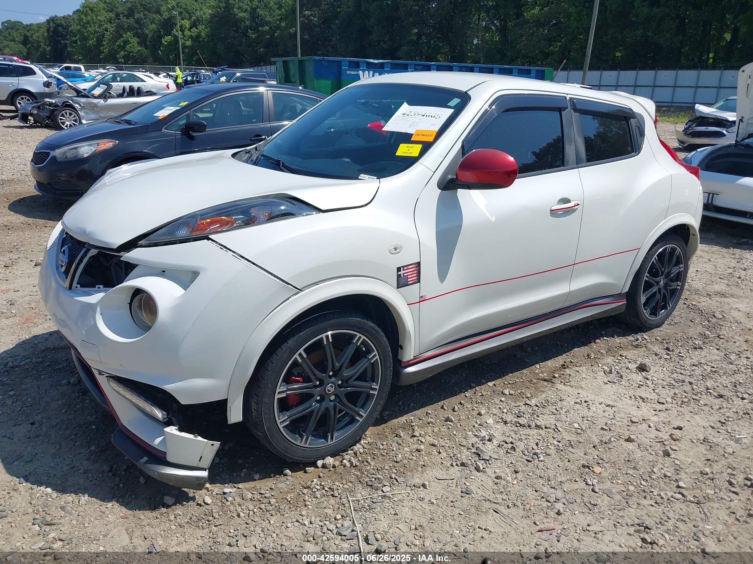 2013 Nissan Juke Nismo White vin: JN8AF5MR3DT226387