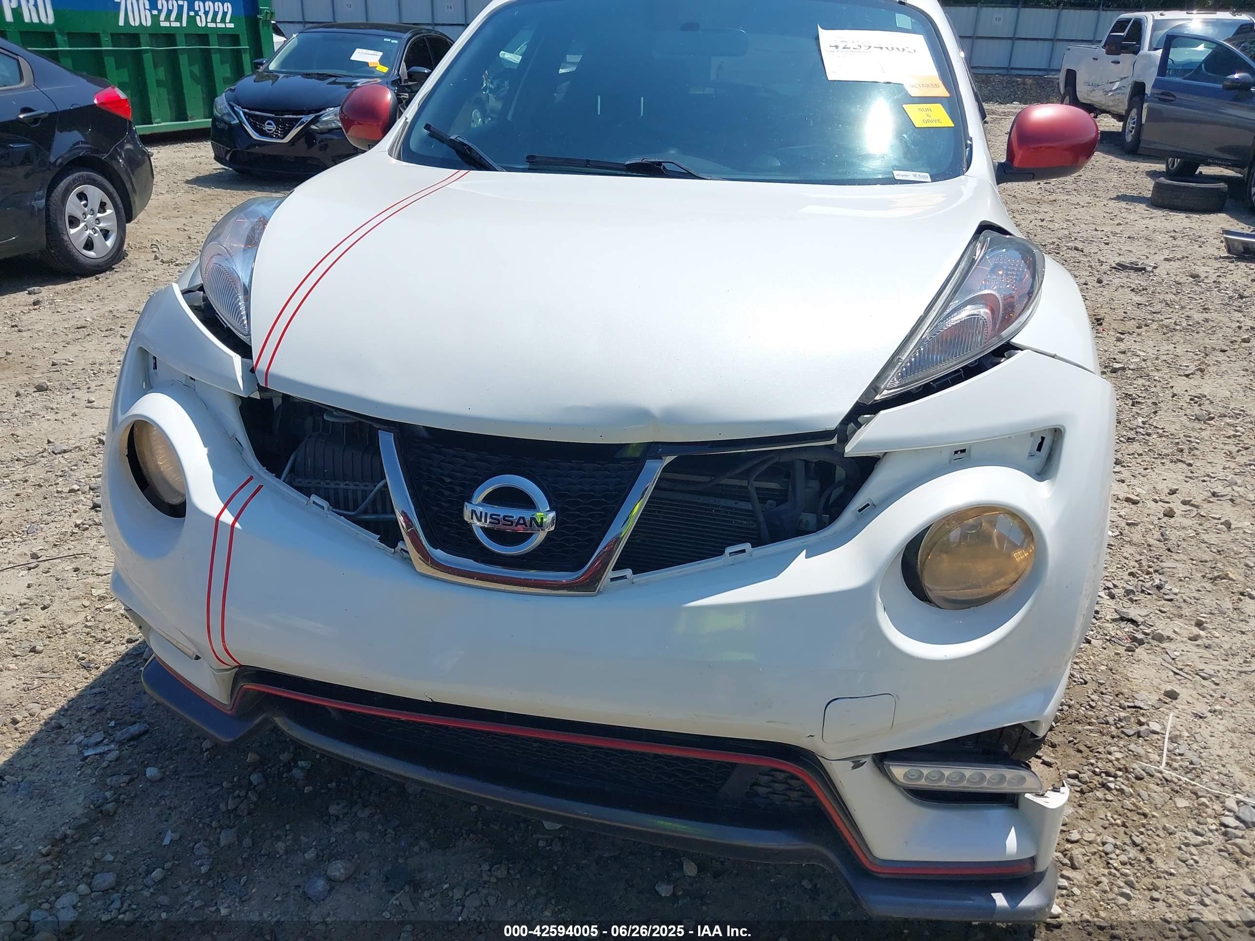 2013 Nissan Juke Nismo White vin: JN8AF5MR3DT226387