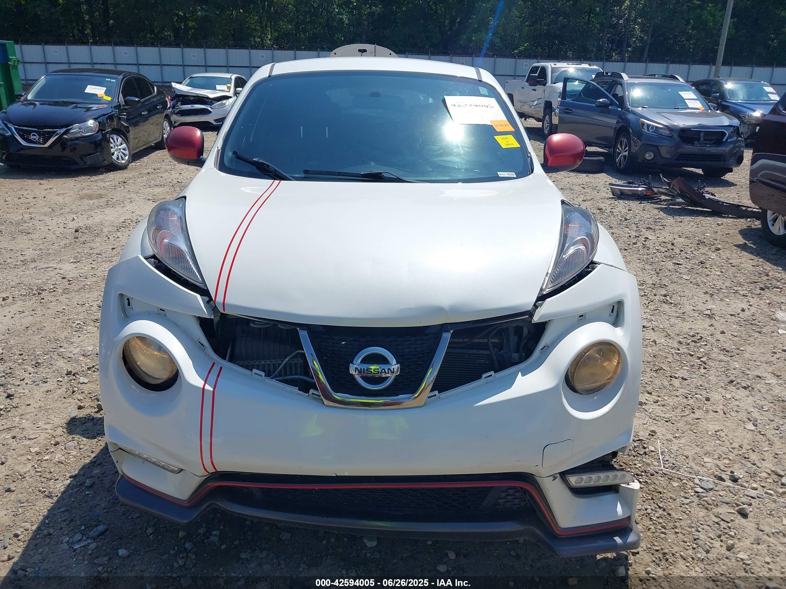 2013 Nissan Juke Nismo White vin: JN8AF5MR3DT226387