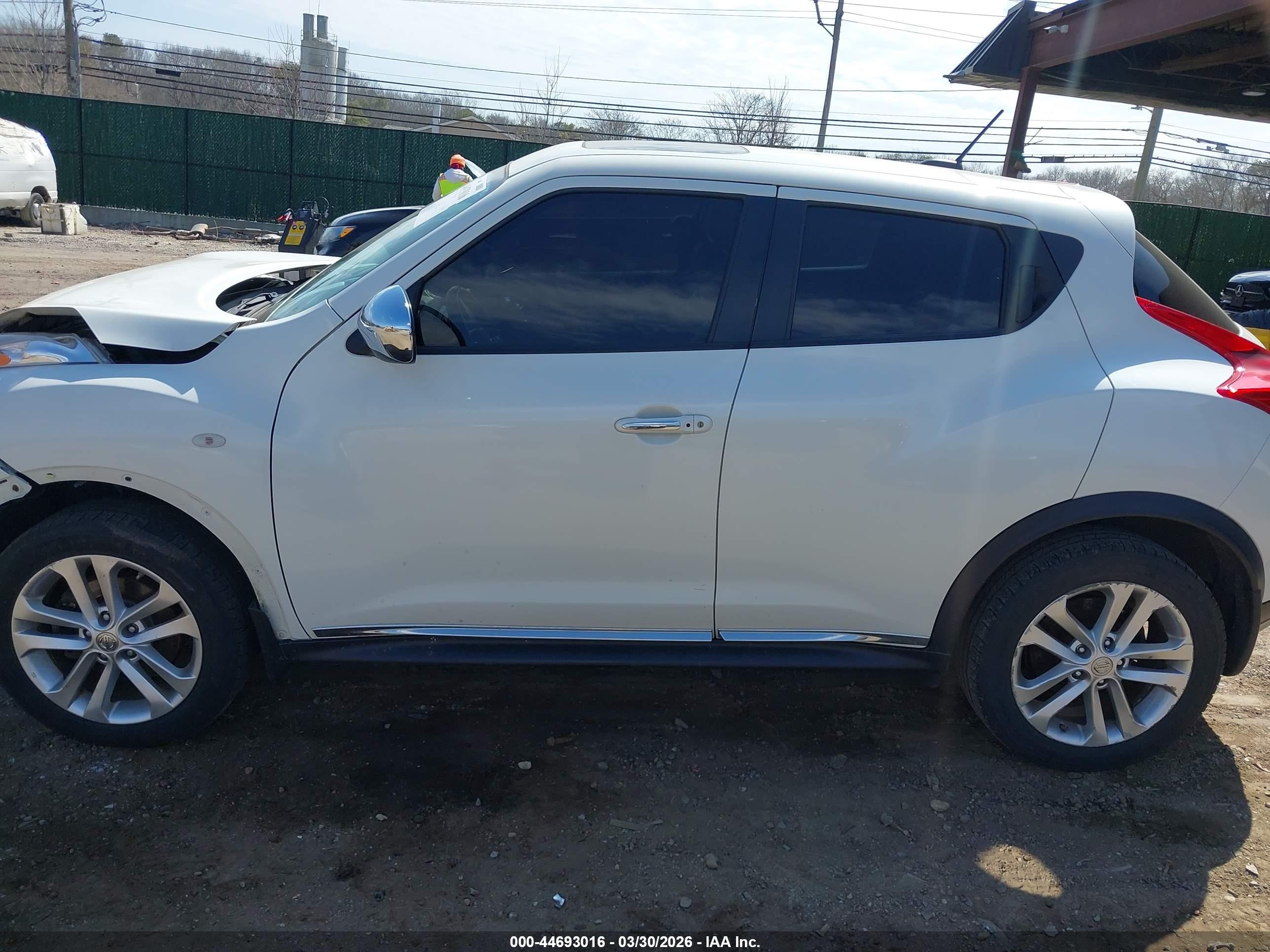 2014 Nissan Juke Sl White vin: JN8AF5MR3ET352153