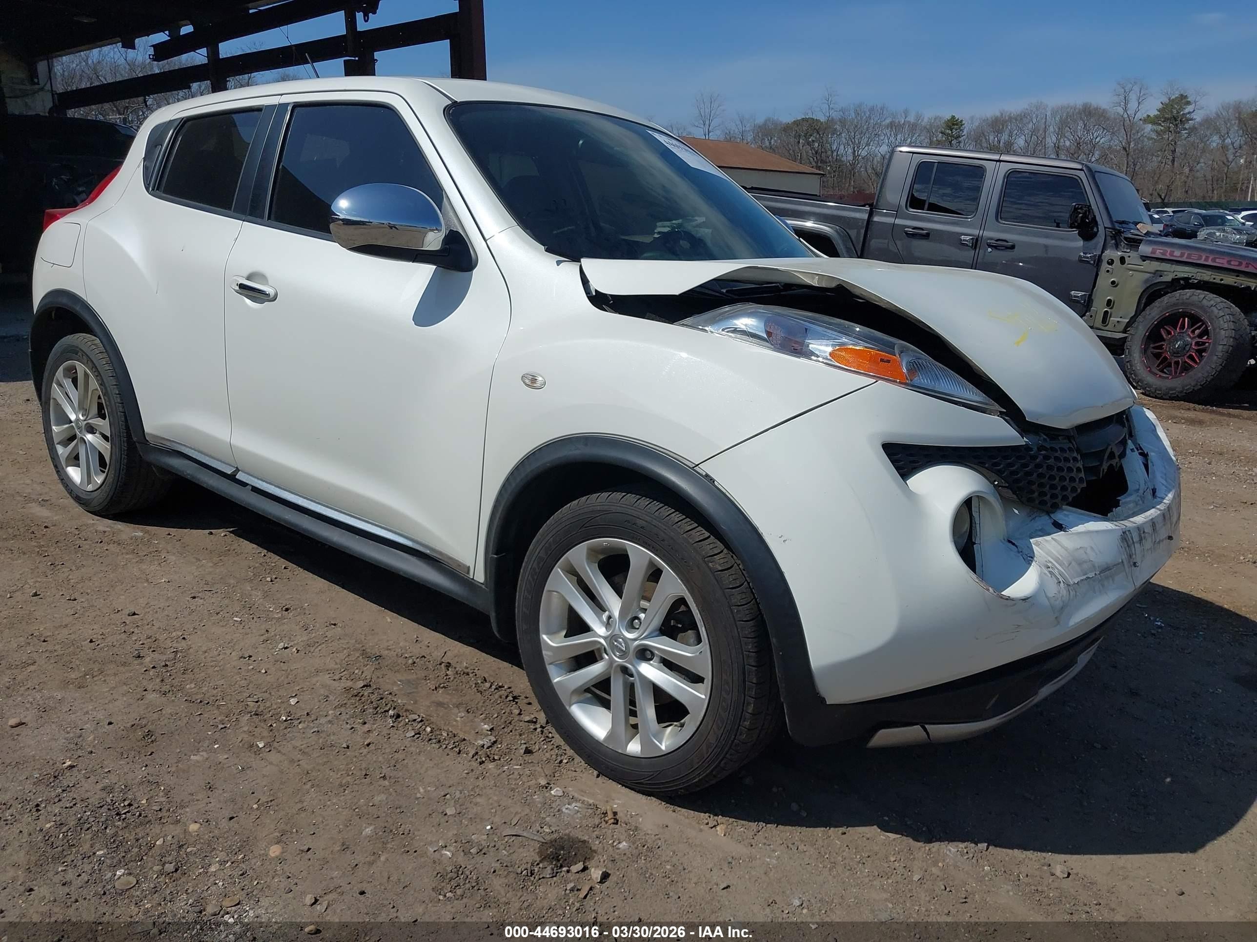 2014 Nissan Juke Sl White vin: JN8AF5MR3ET352153