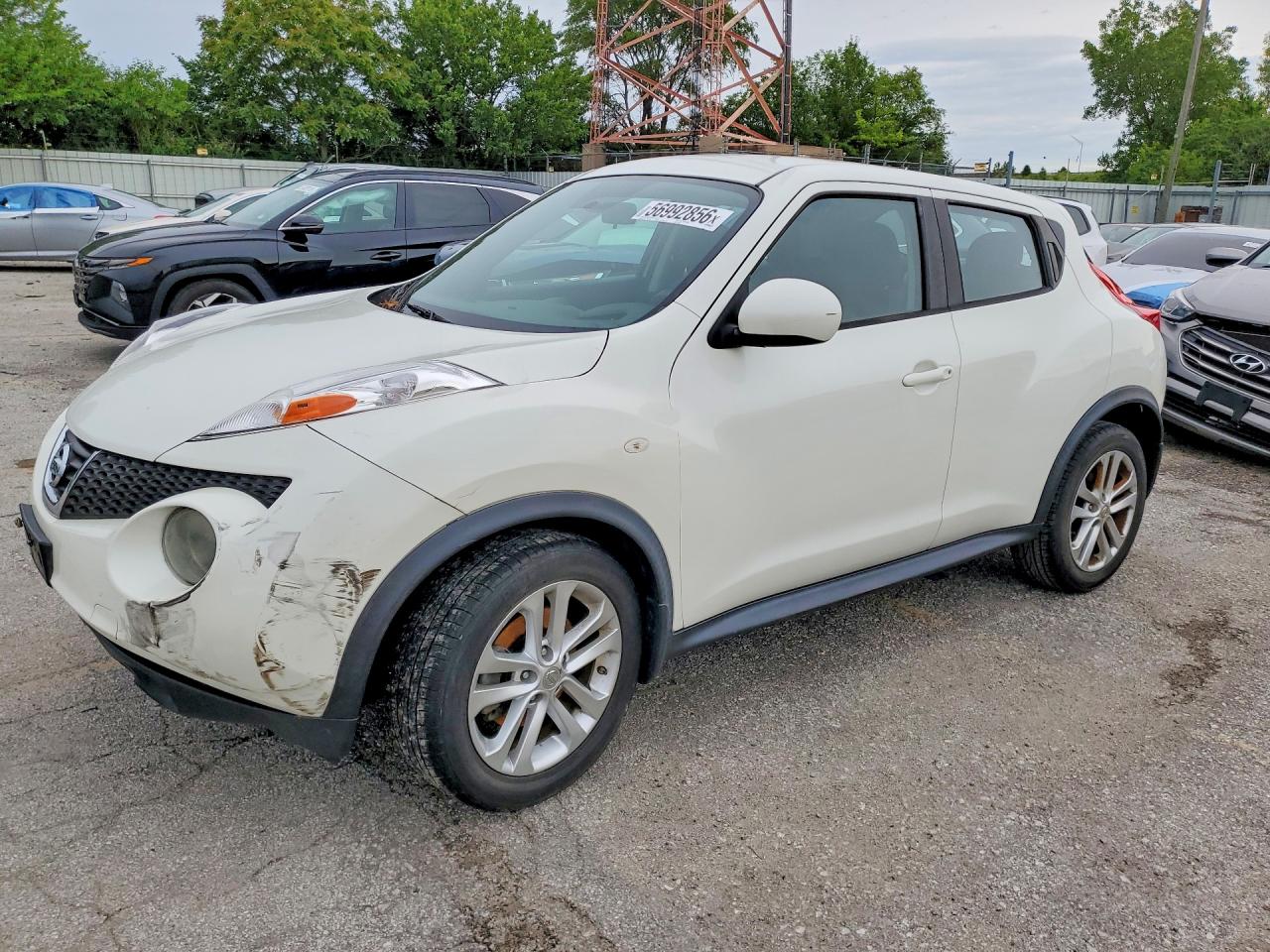 2014 Nissan Juke S White vin: JN8AF5MR3ET357904