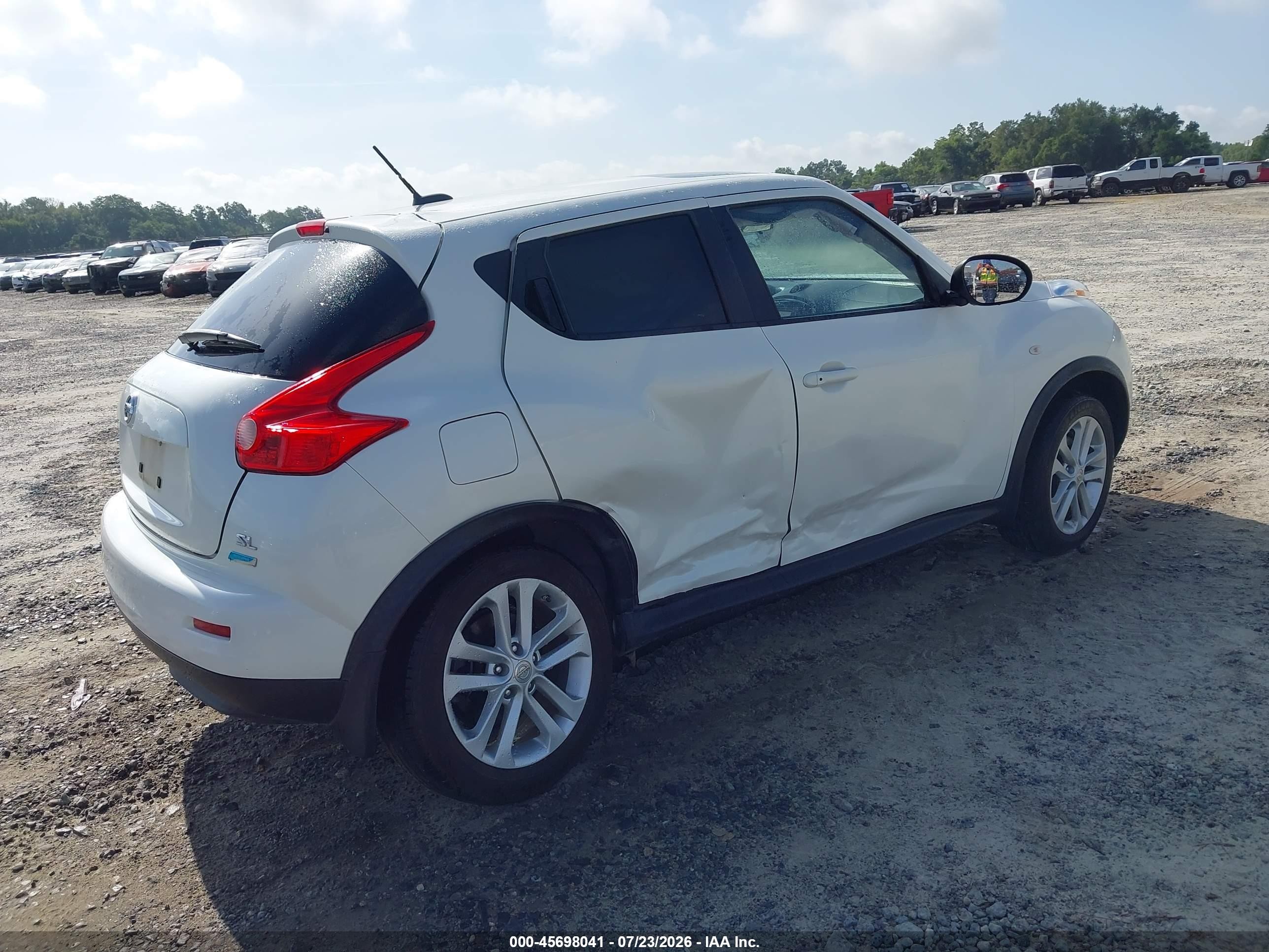 2014 Nissan Juke Sl White vin: JN8AF5MR3ET359751