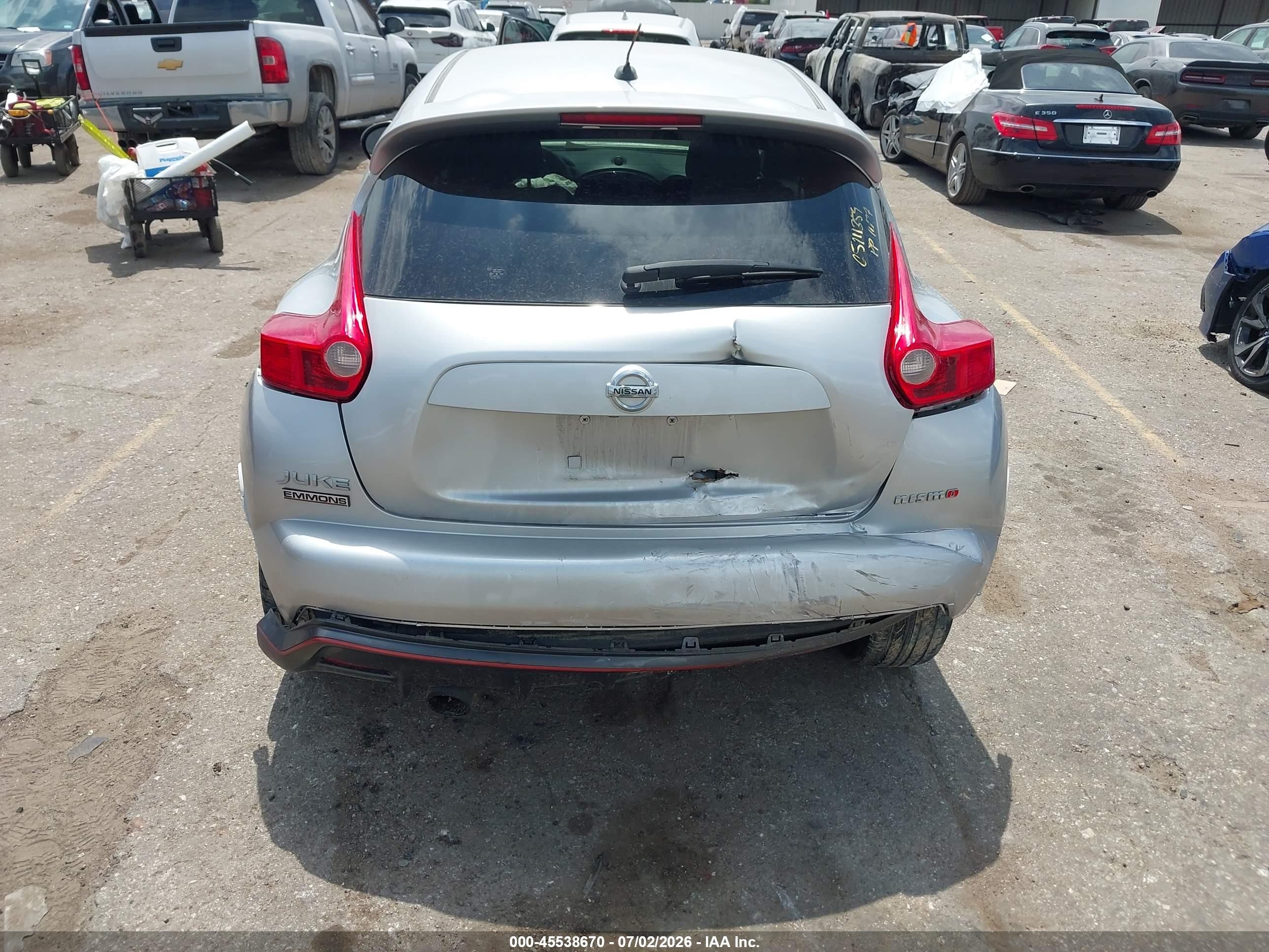 2014 Nissan Juke Nismo Silver vin: JN8AF5MR3ET360754