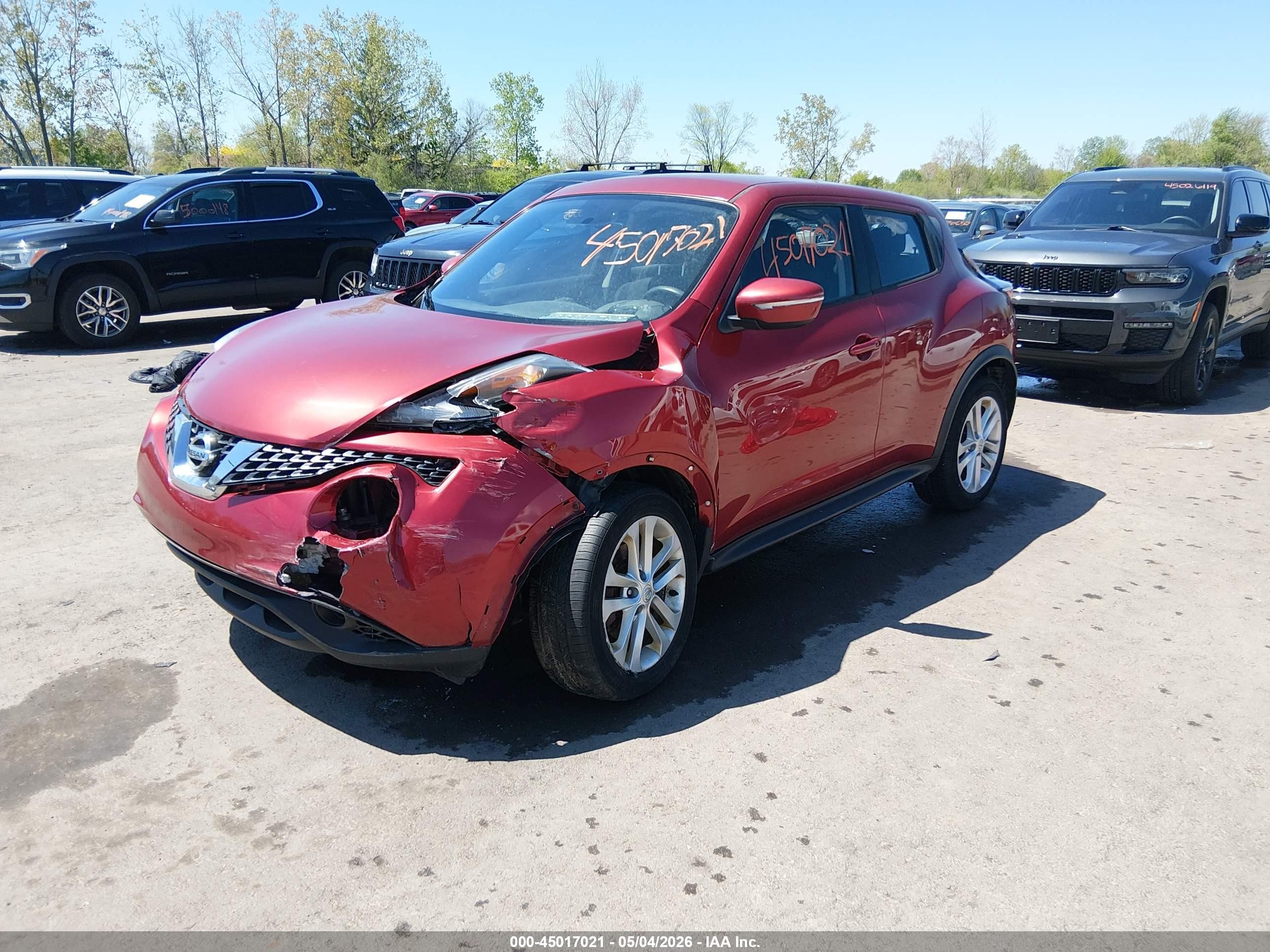 2015 Nissan Juke Nismo/s/sl/sv Red vin: JN8AF5MR3FT504773