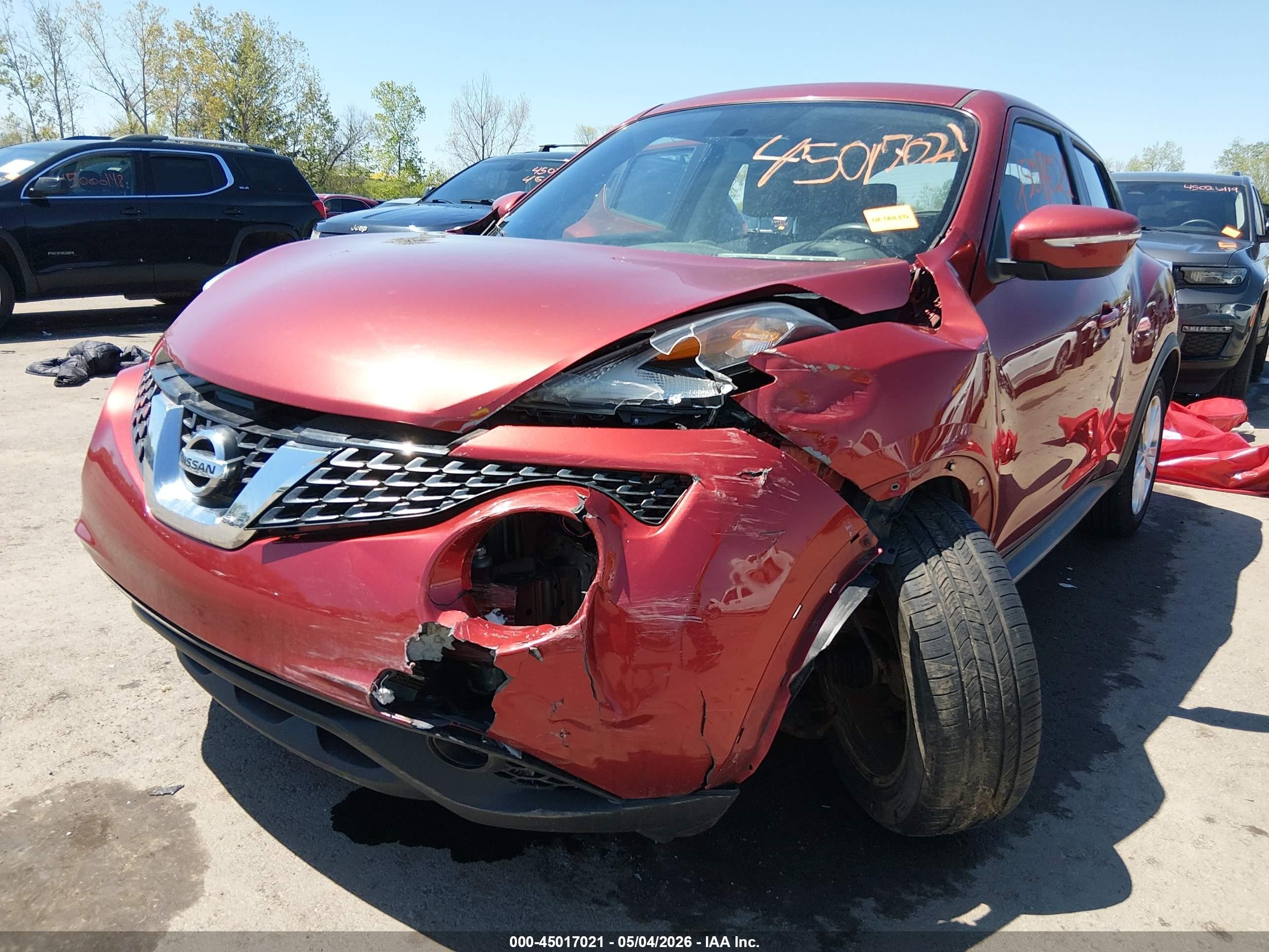 2015 Nissan Juke Nismo/s/sl/sv Red vin: JN8AF5MR3FT504773