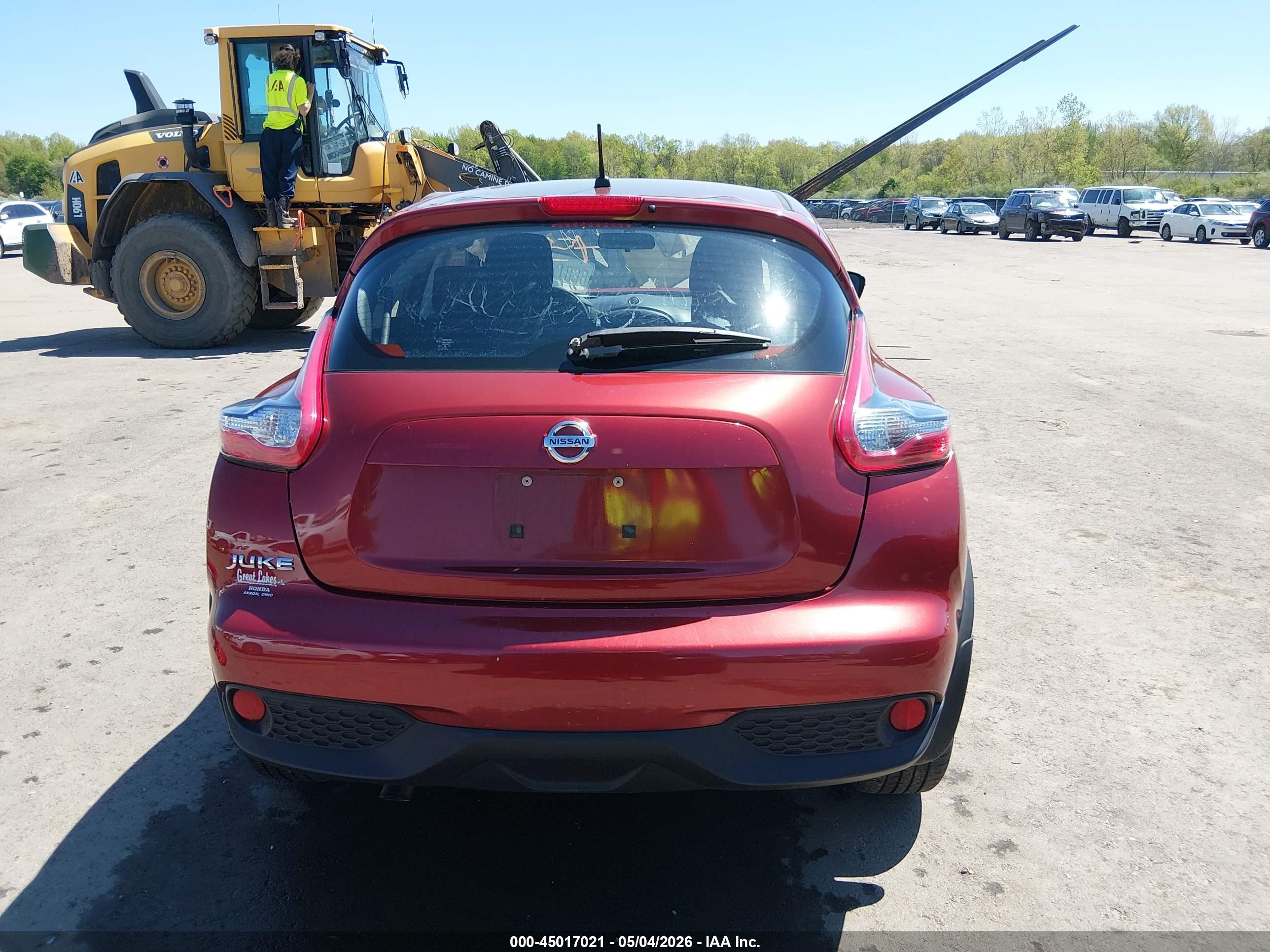 2015 Nissan Juke Nismo/s/sl/sv Red vin: JN8AF5MR3FT504773