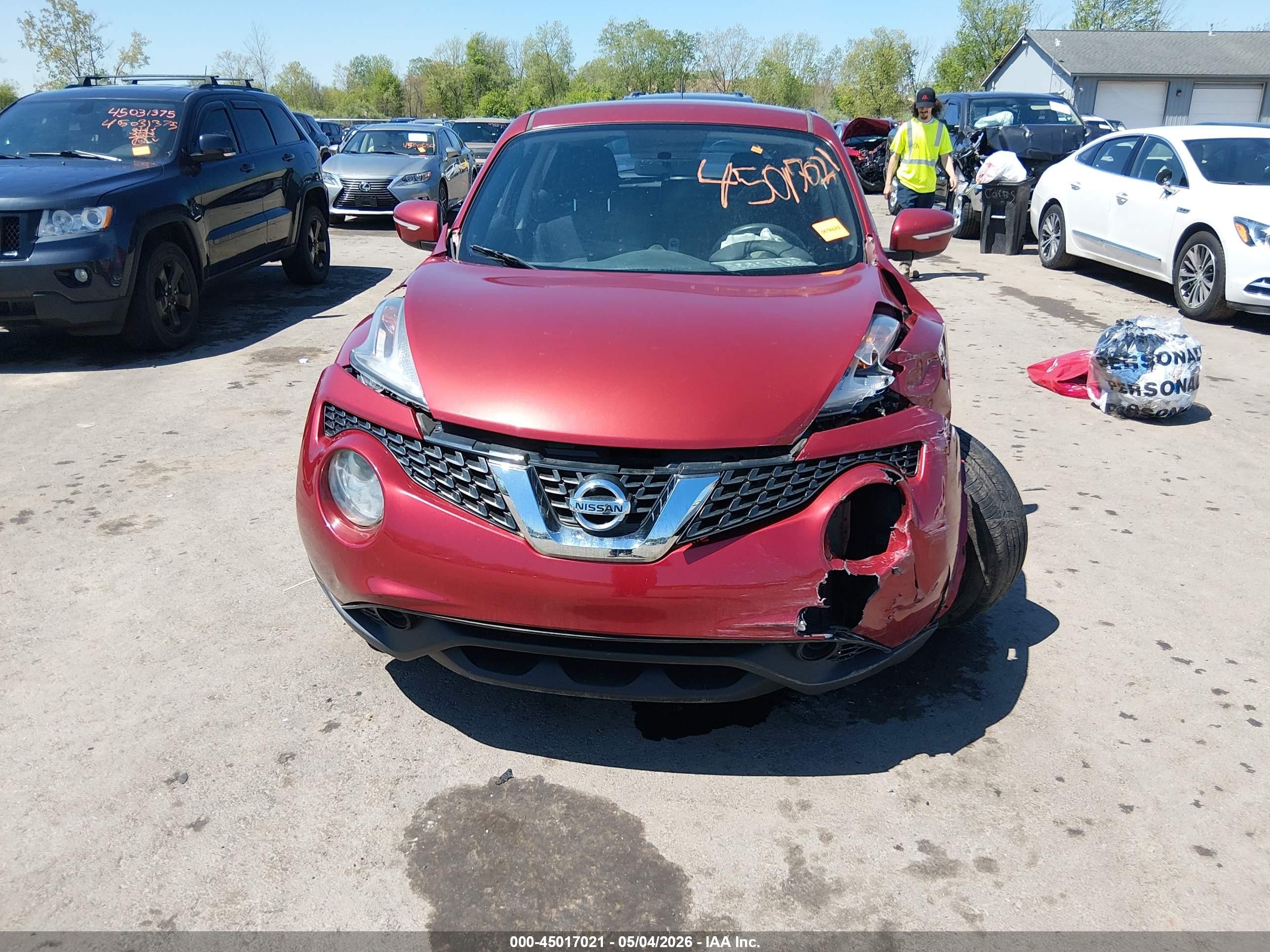 2015 Nissan Juke Nismo/s/sl/sv Red vin: JN8AF5MR3FT504773