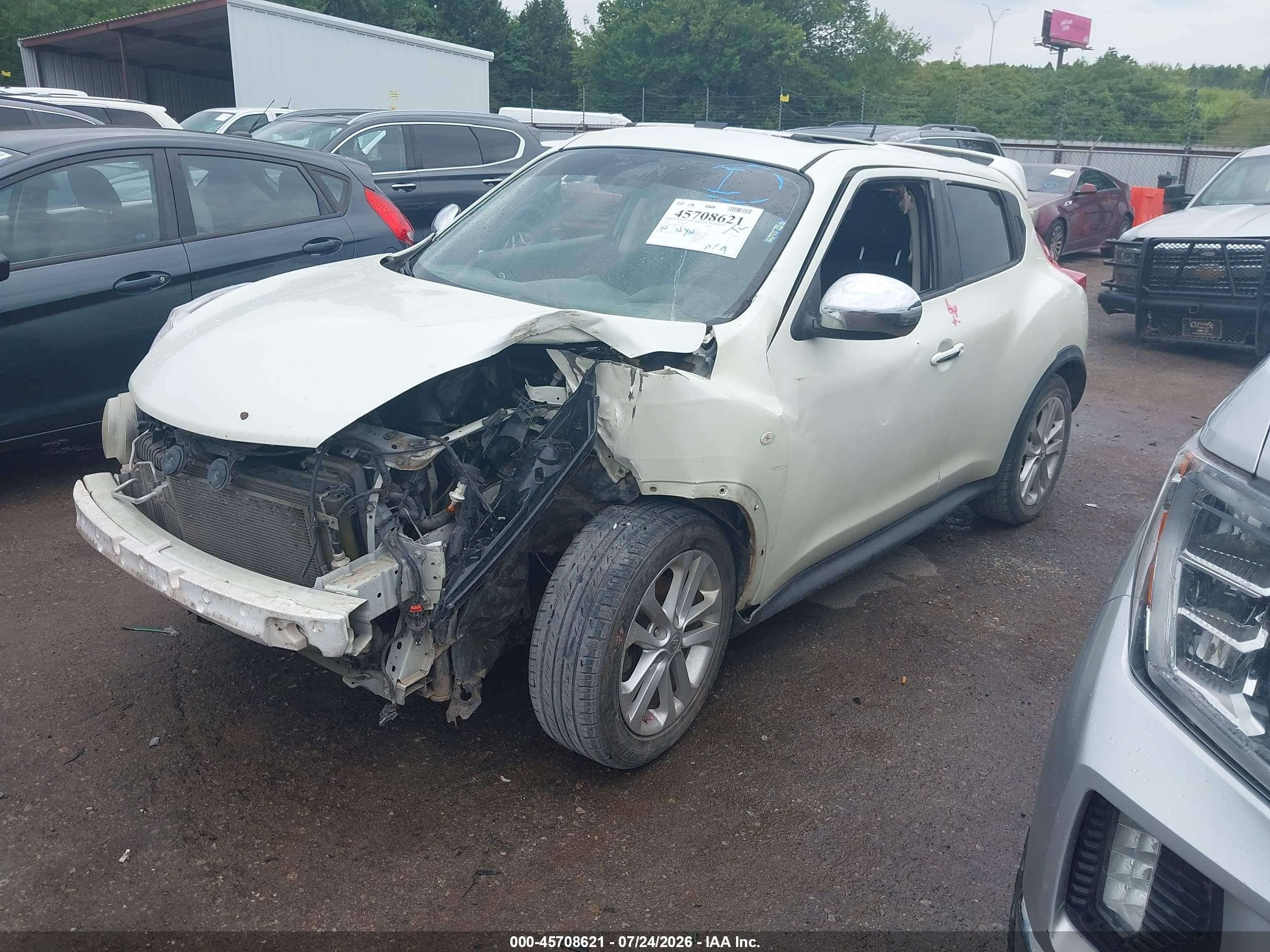2011 Nissan Juke Sv White vin: JN8AF5MR4BT007502