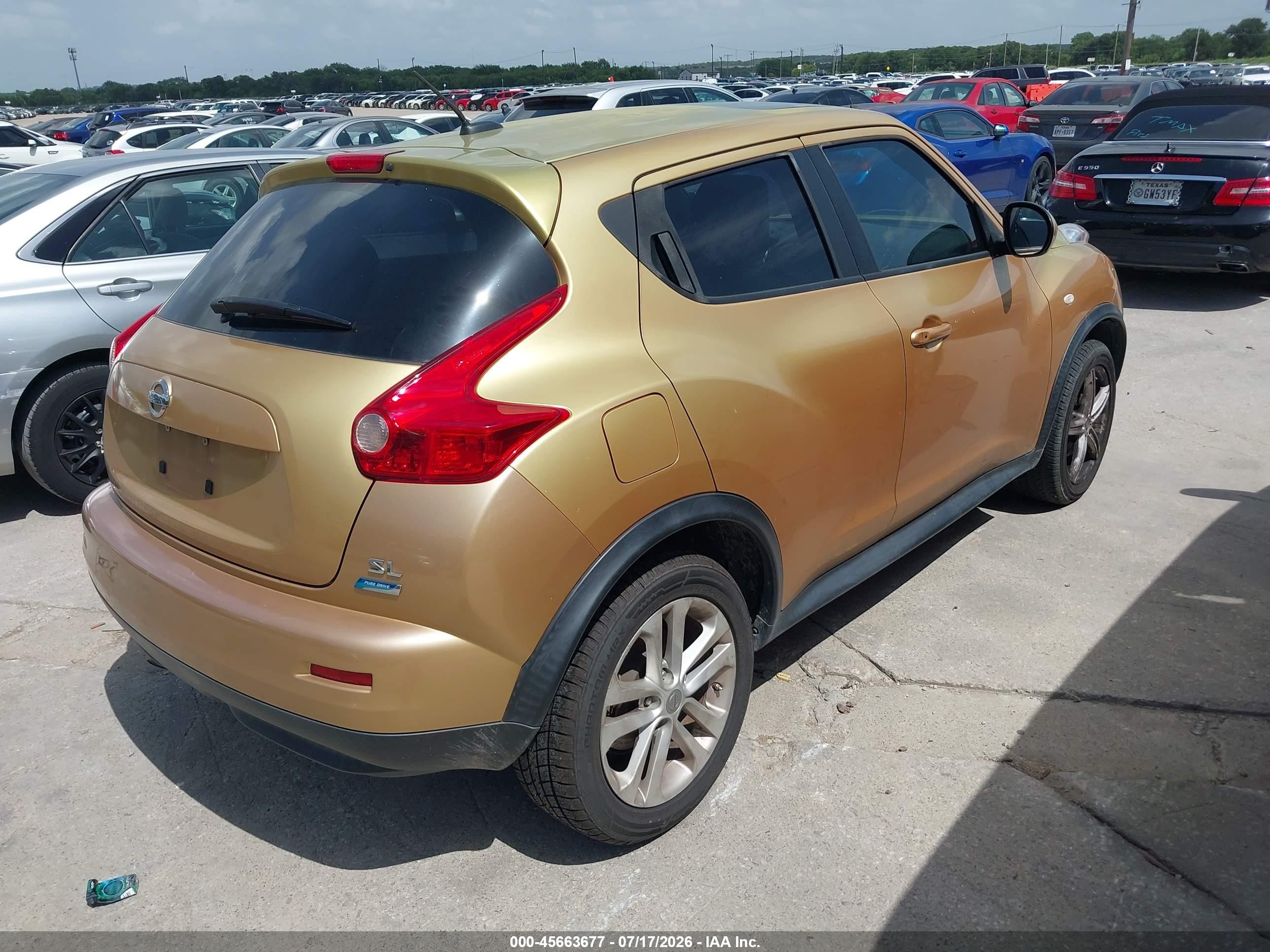 2013 Nissan Juke Sl Gold vin: JN8AF5MR4DT201868