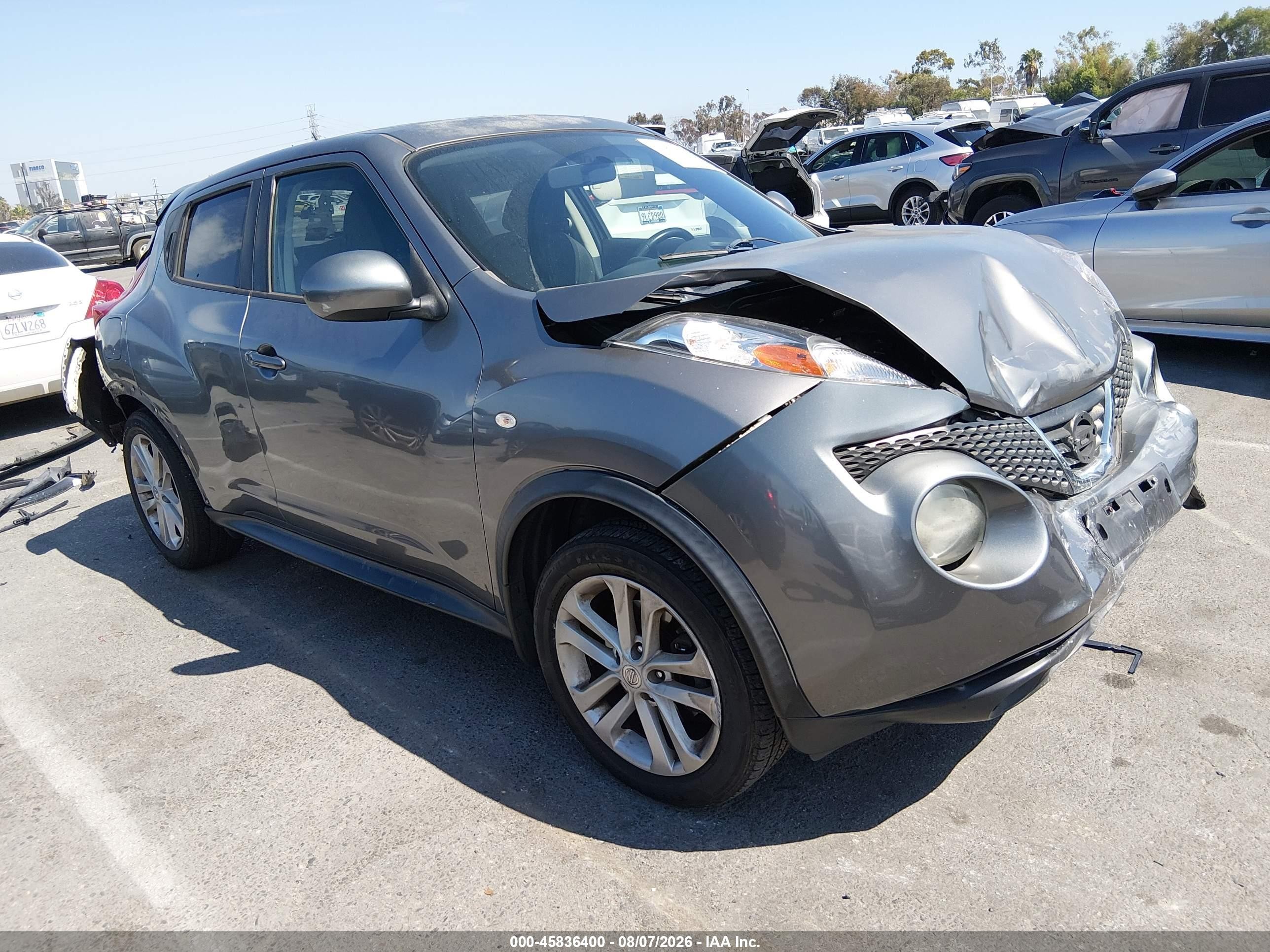 2014 Nissan Juke Sv Gray vin: JN8AF5MR4ET350153