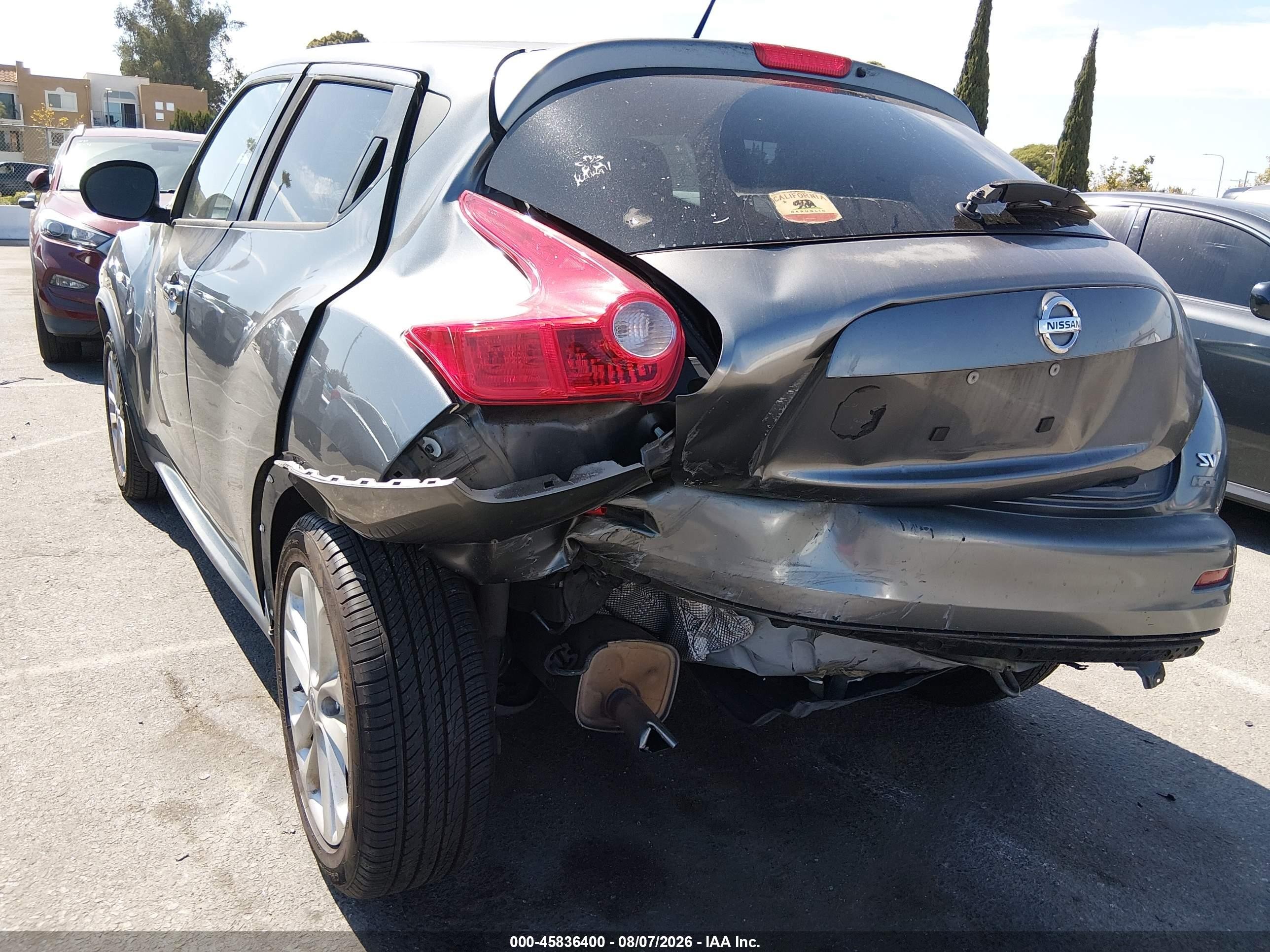 2014 Nissan Juke Sv Gray vin: JN8AF5MR4ET350153