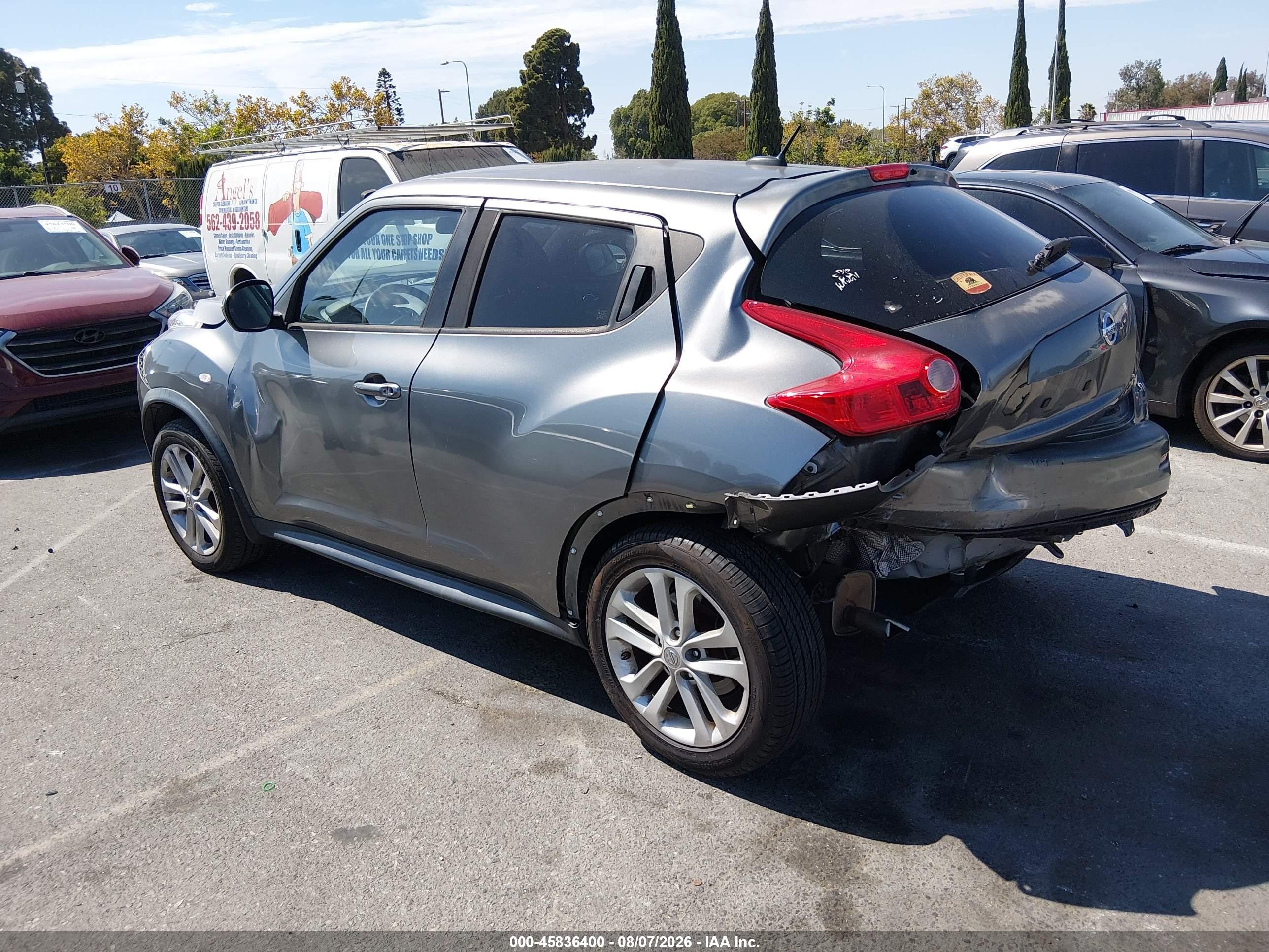 2014 Nissan Juke Sv Gray vin: JN8AF5MR4ET350153
