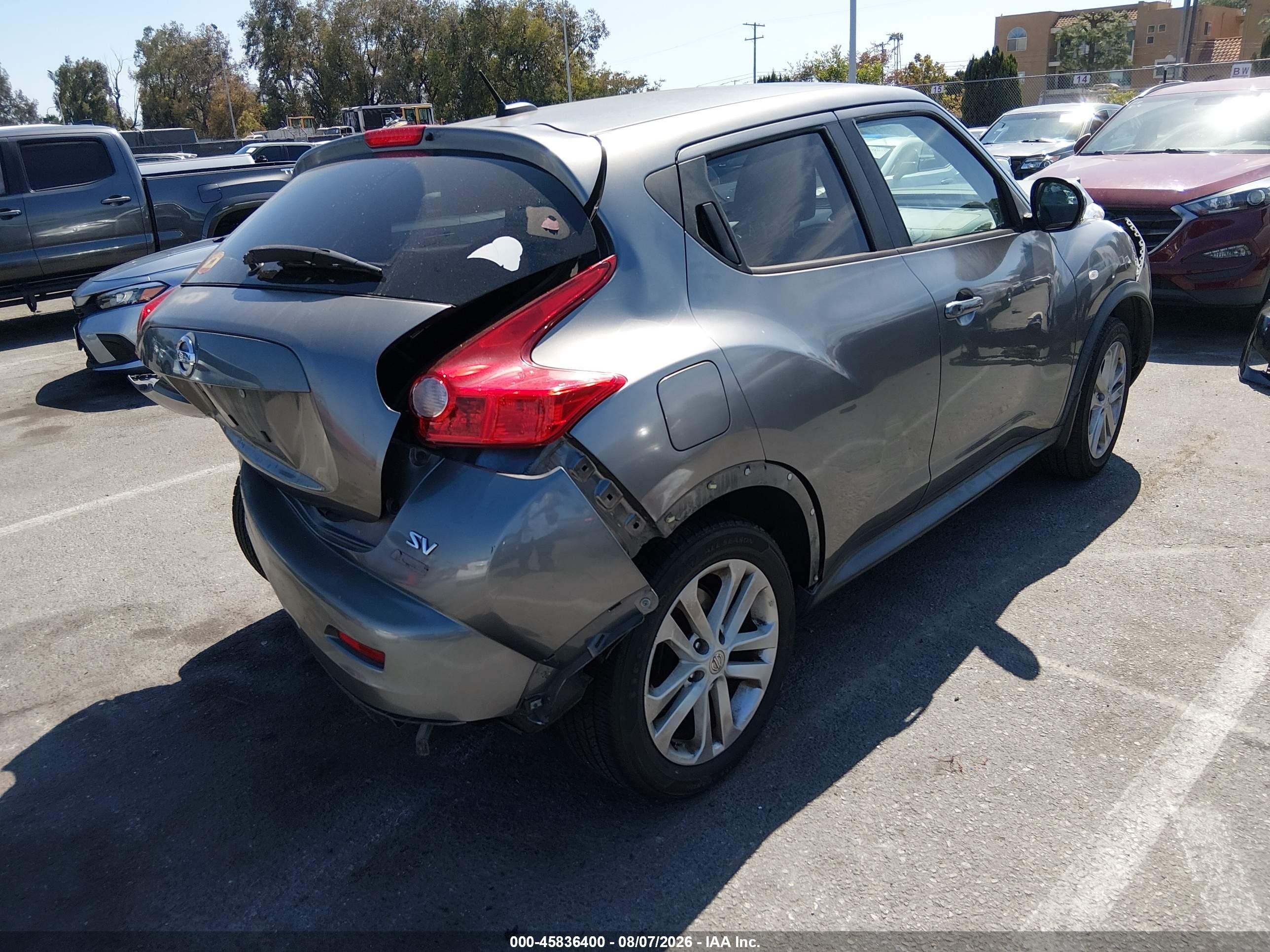 2014 Nissan Juke Sv Gray vin: JN8AF5MR4ET350153