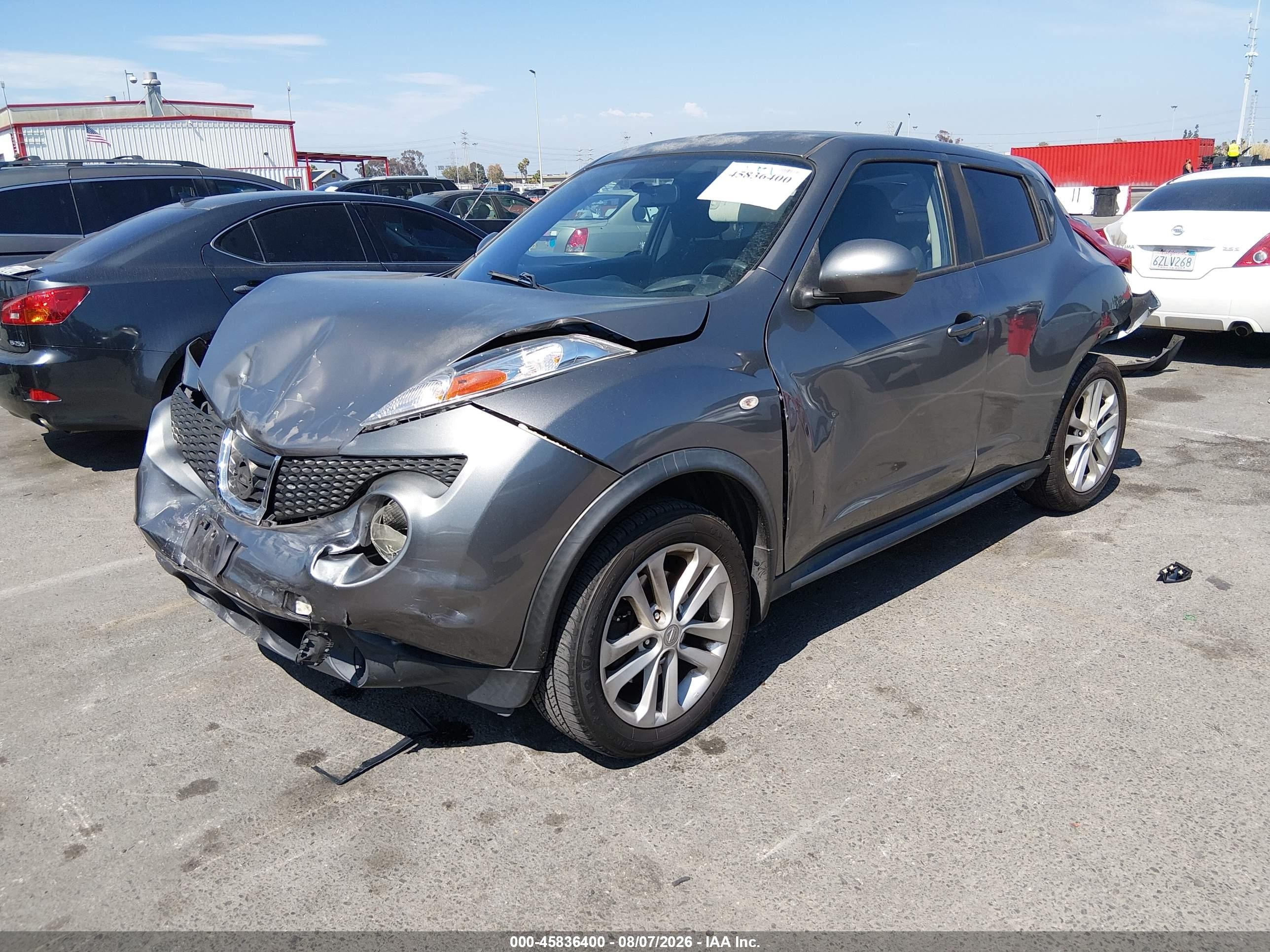 2014 Nissan Juke Sv Gray vin: JN8AF5MR4ET350153