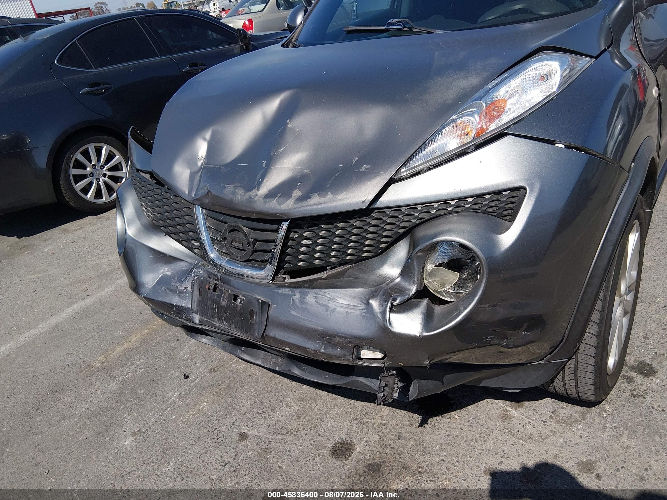 2014 Nissan Juke Sv Gray vin: JN8AF5MR4ET350153