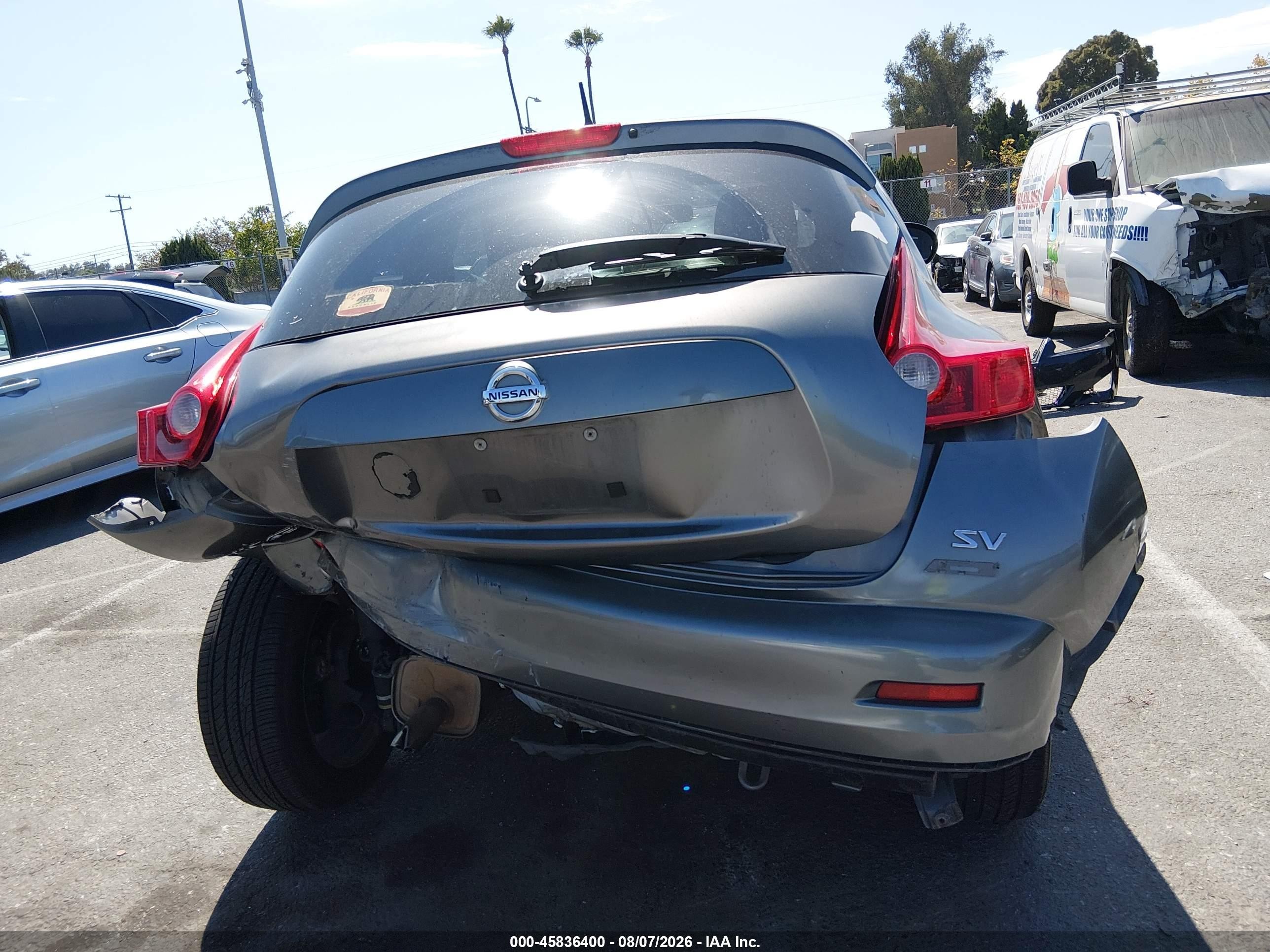 2014 Nissan Juke Sv Gray vin: JN8AF5MR4ET350153