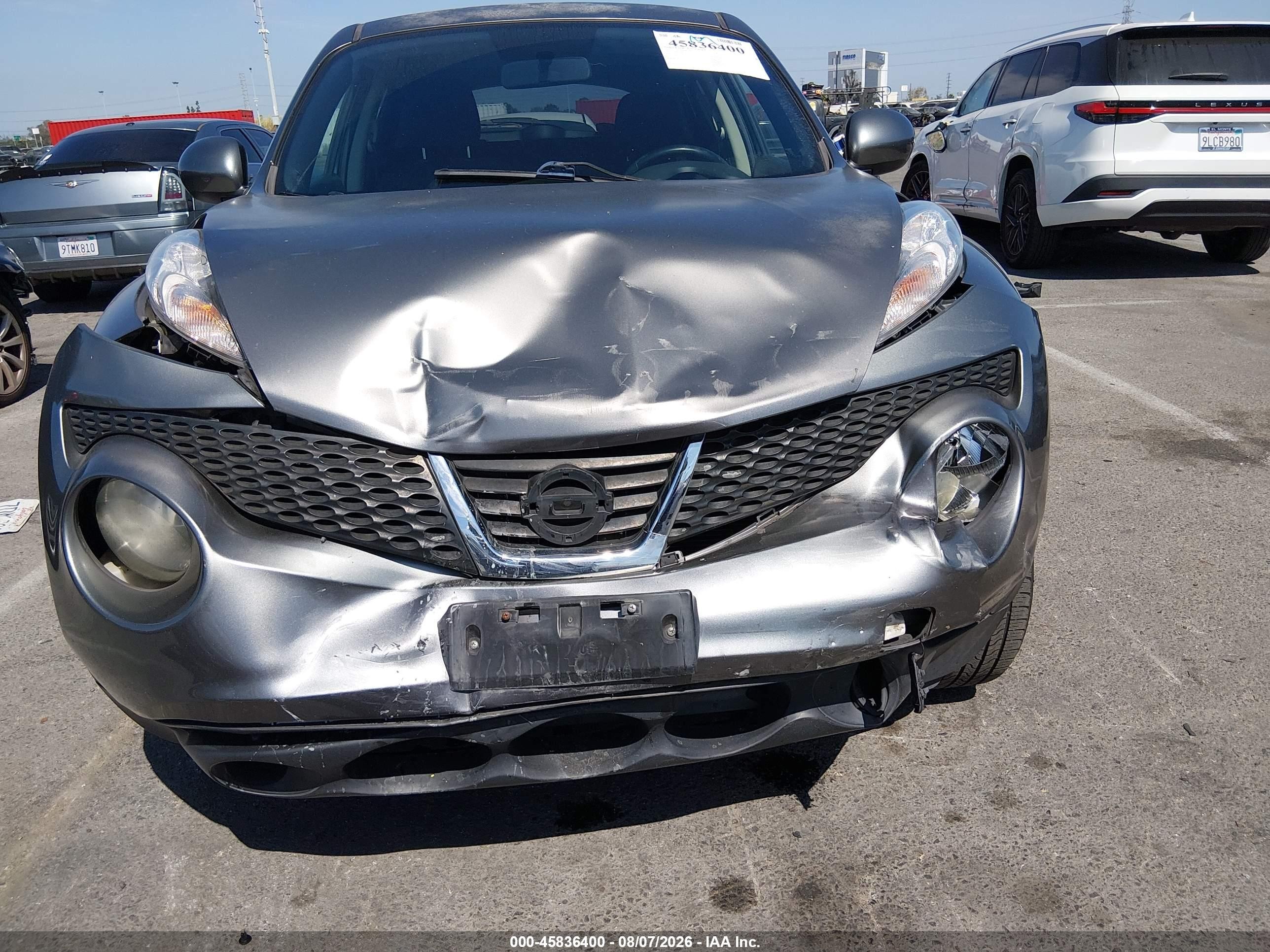 2014 Nissan Juke Sv Gray vin: JN8AF5MR4ET350153