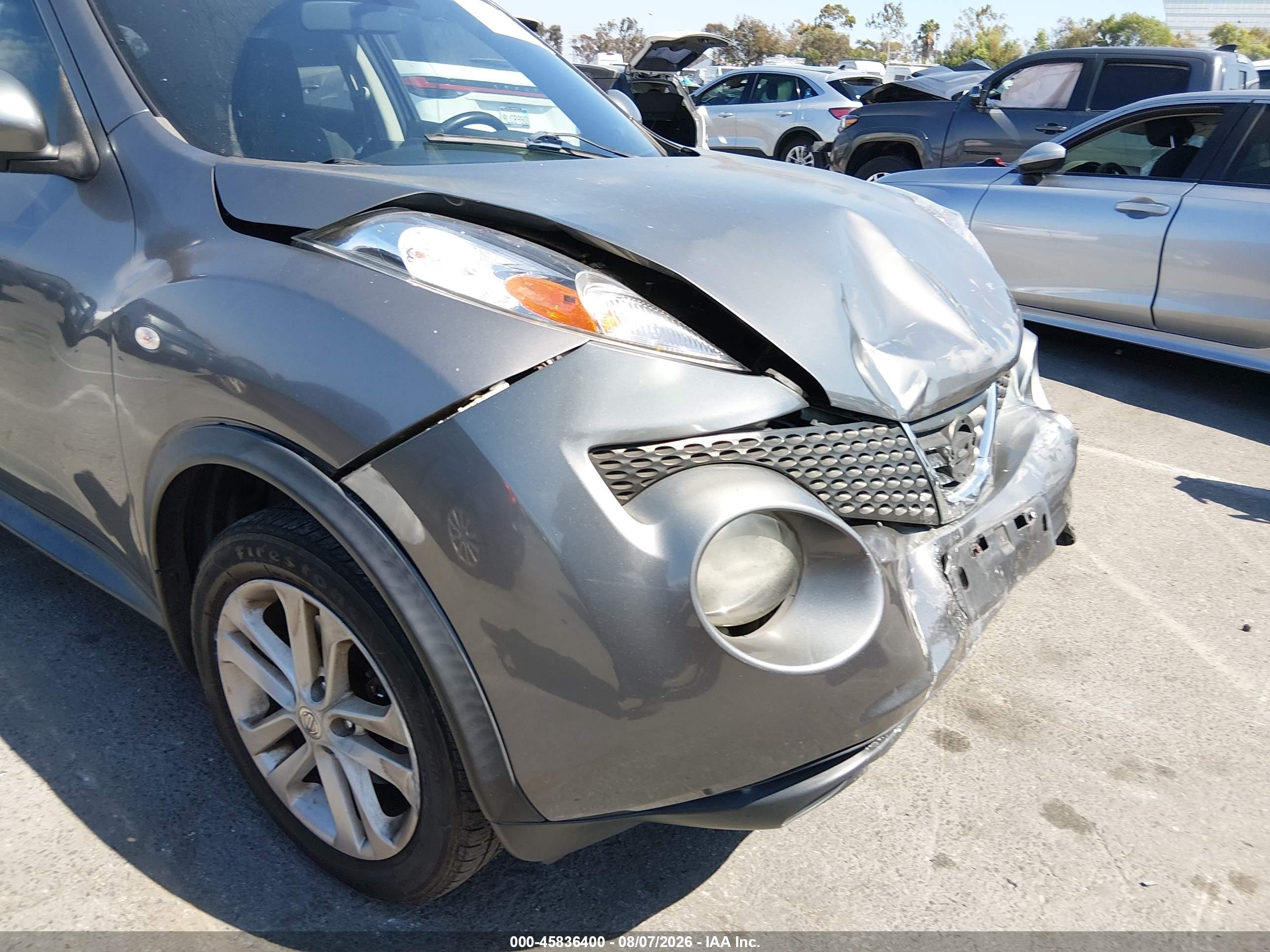 2014 Nissan Juke Sv Gray vin: JN8AF5MR4ET350153