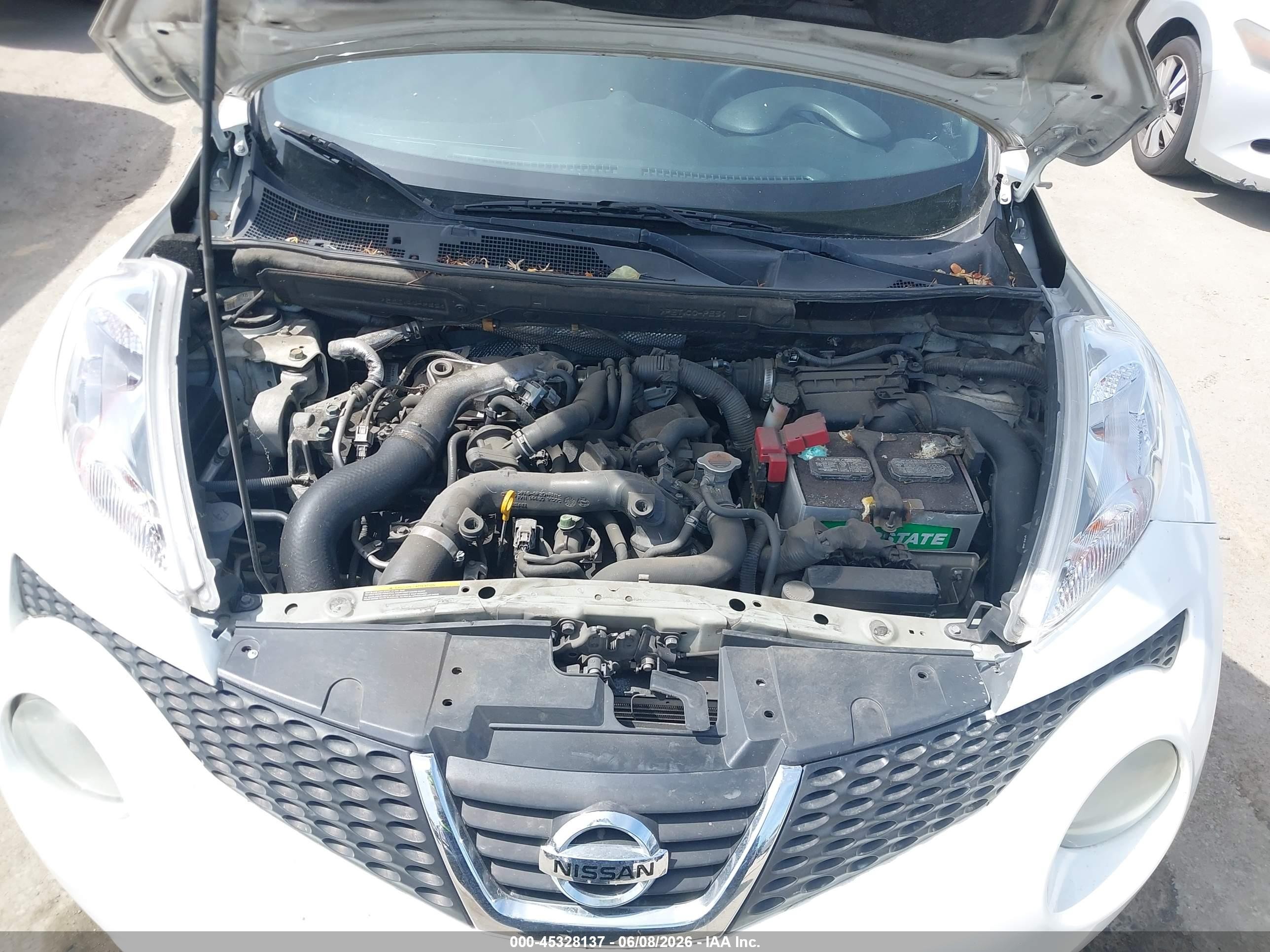 2014 Nissan Juke S Белый vin: JN8AF5MR4ET355658