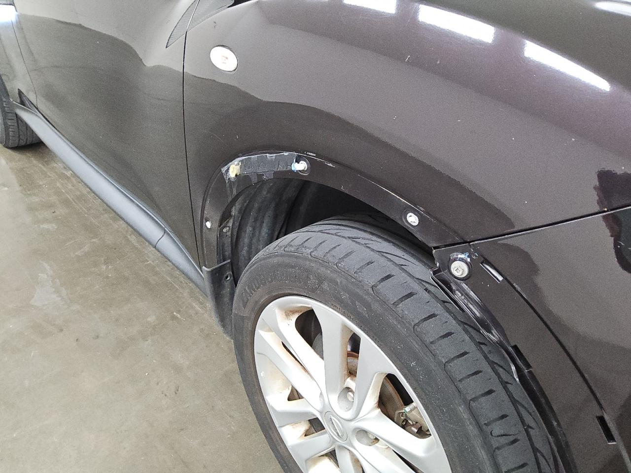 2014 Nissan Juke S Brown vin: JN8AF5MR4ET452116 Damage: Right Front Wheel Opening Mldg, Missing, Replacement Required