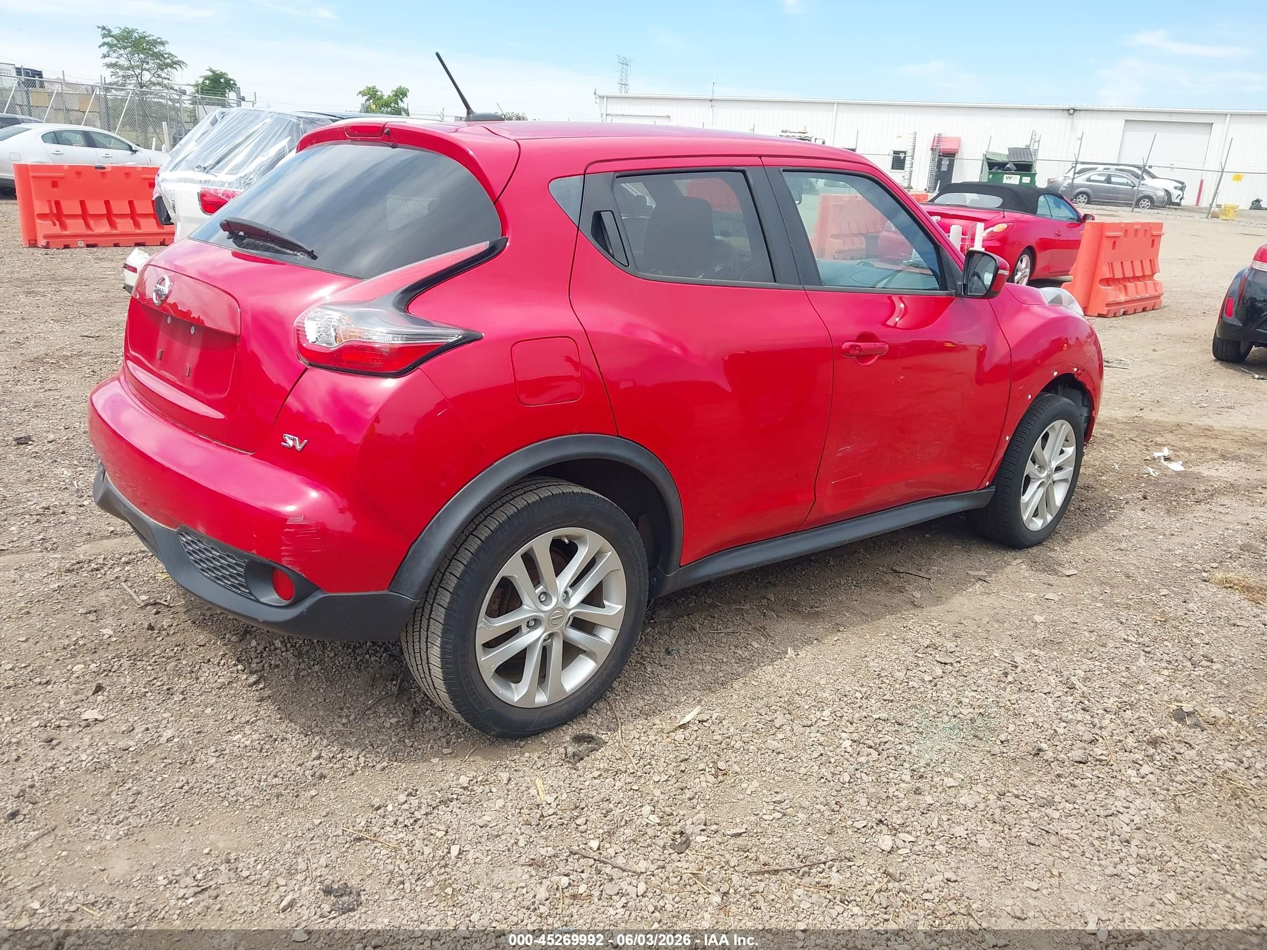 2015 Nissan Juke Sv Red vin: JN8AF5MR4FT507133