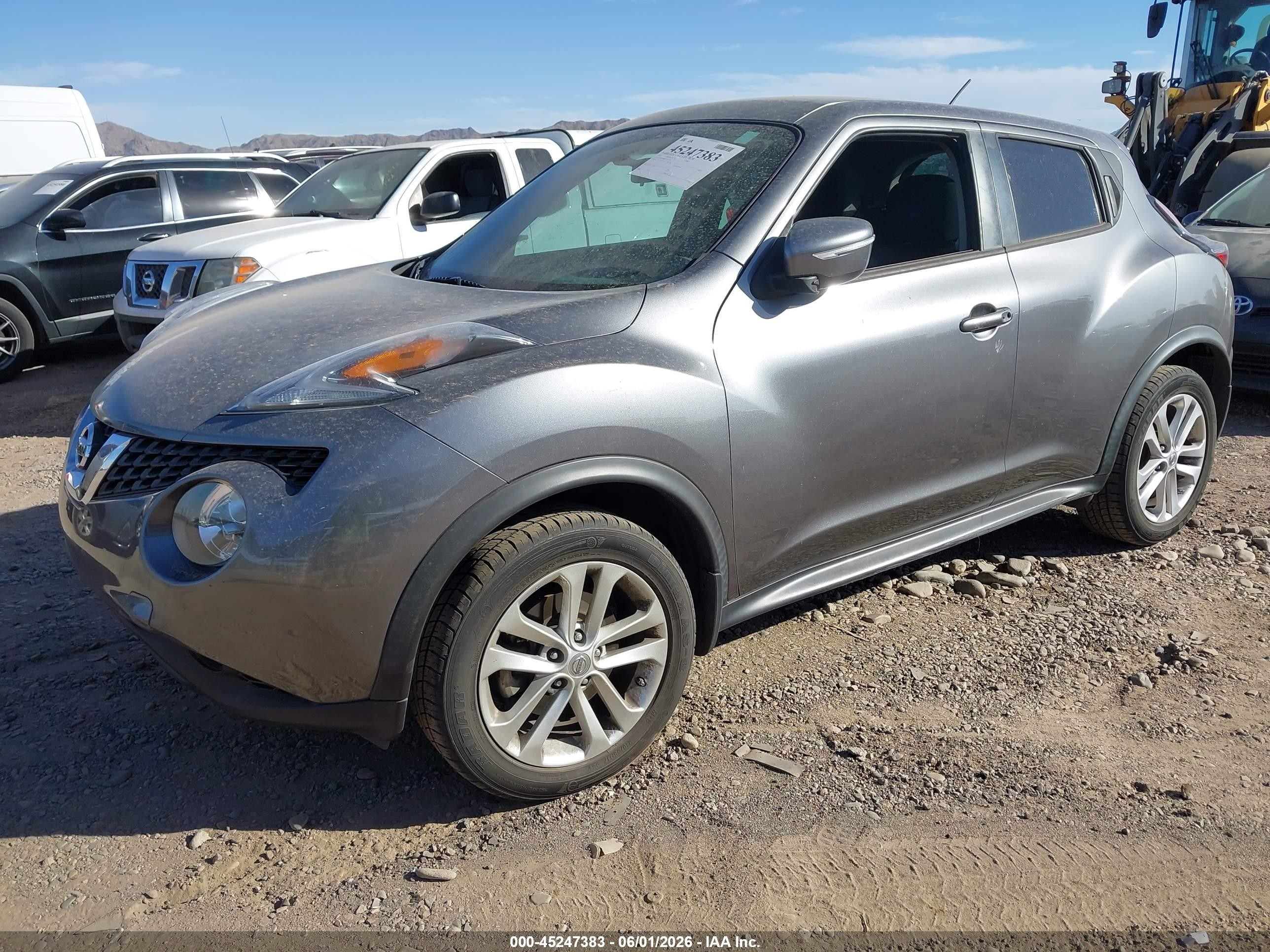 2015 Nissan Juke S Серый vin: JN8AF5MR4FT513126