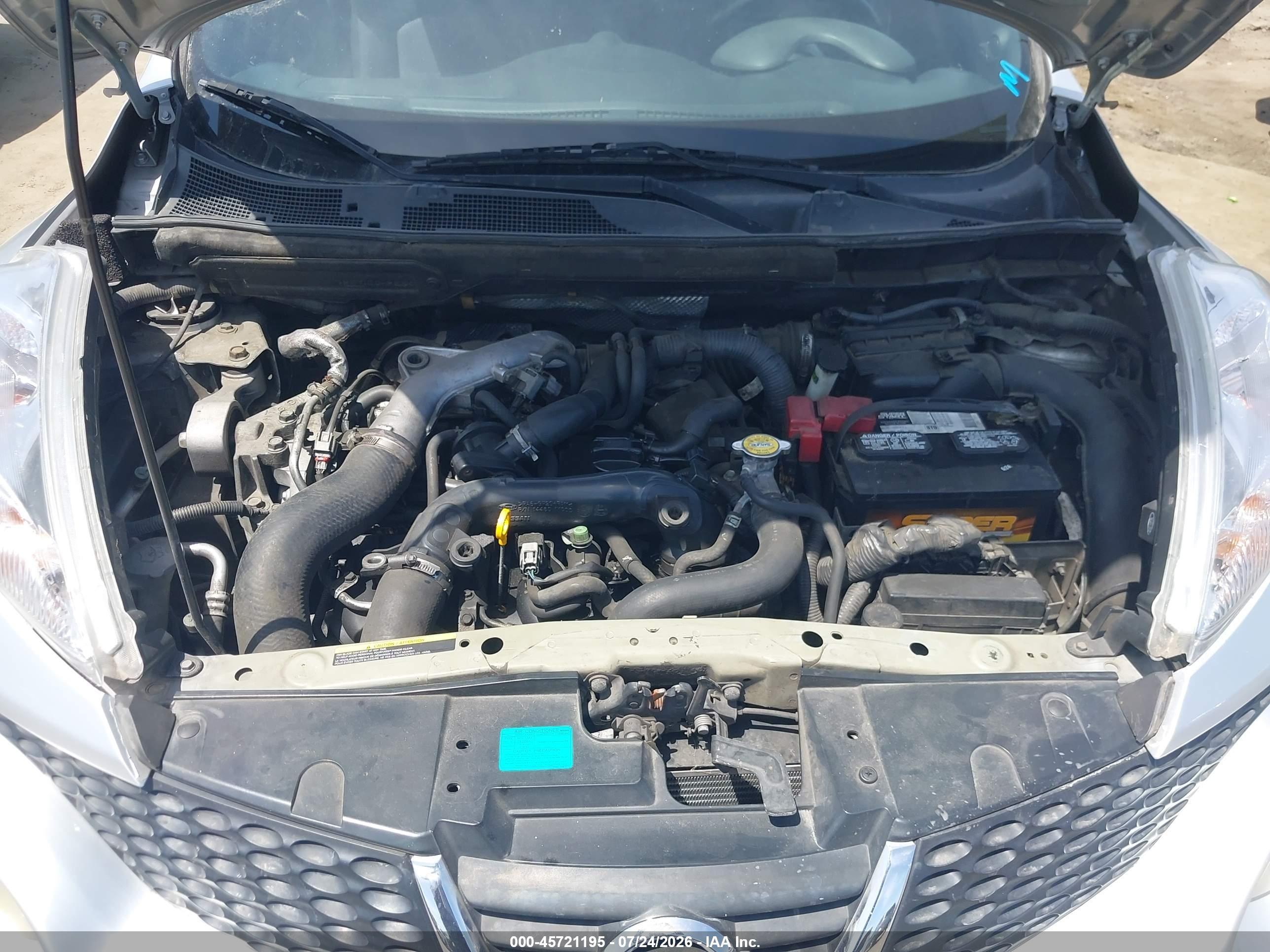 2013 Nissan Juke Sv Silver vin: JN8AF5MR5DT201944
