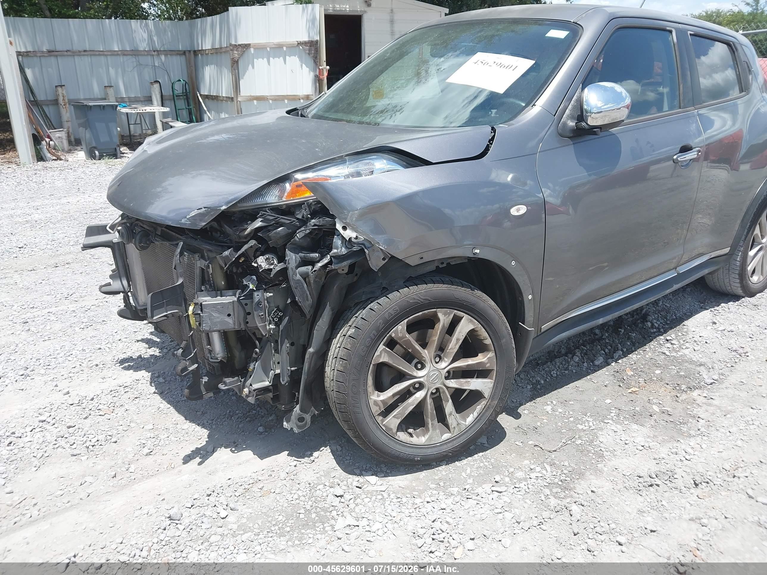 2013 Nissan Juke Sv Gray vin: JN8AF5MR5DT215004