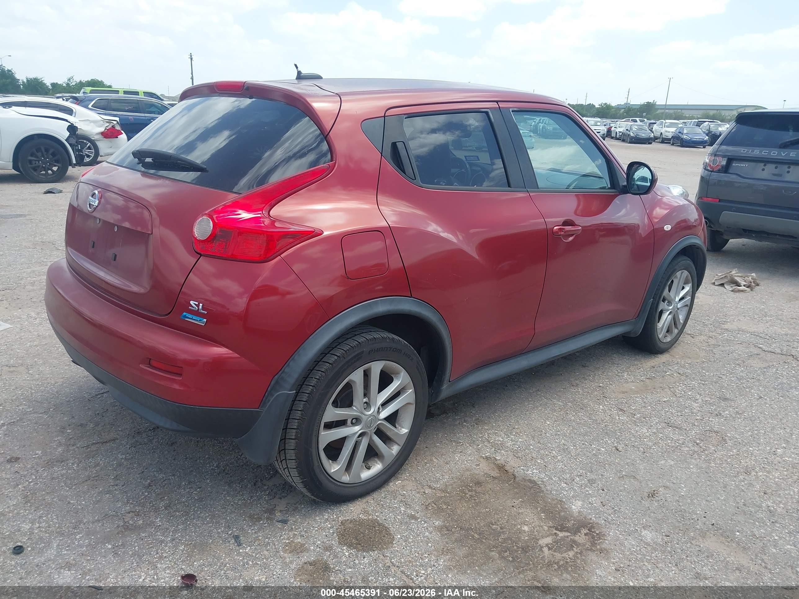 2013 Nissan Juke Sl Maroon vin: JN8AF5MR5DT225516