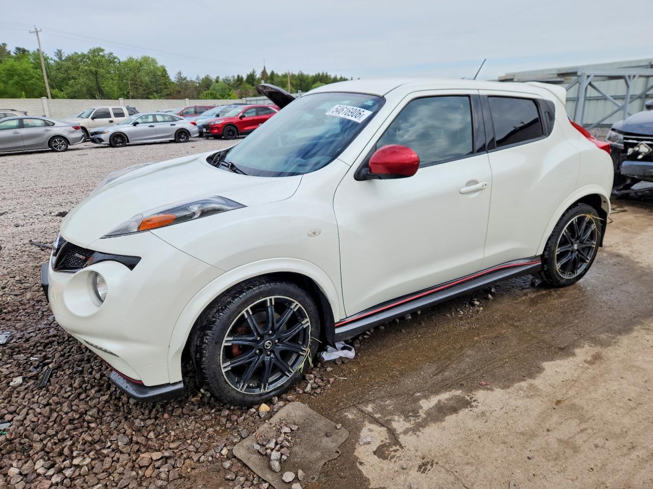 2014 Nissan Juke S White vin: JN8AF5MR5ET362442