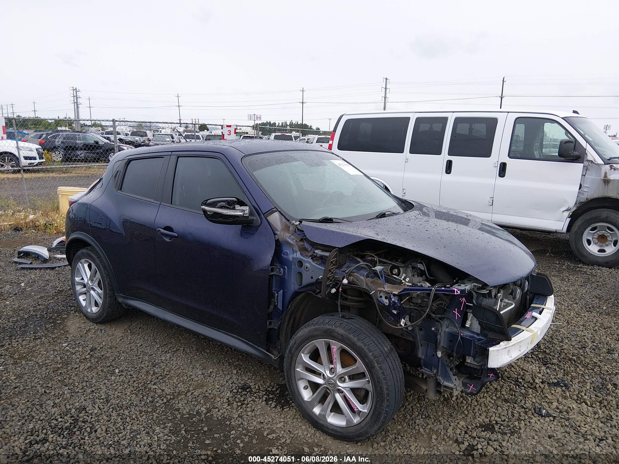 2015 Nissan Juke S Dark Blue vin: JN8AF5MR5FT502684