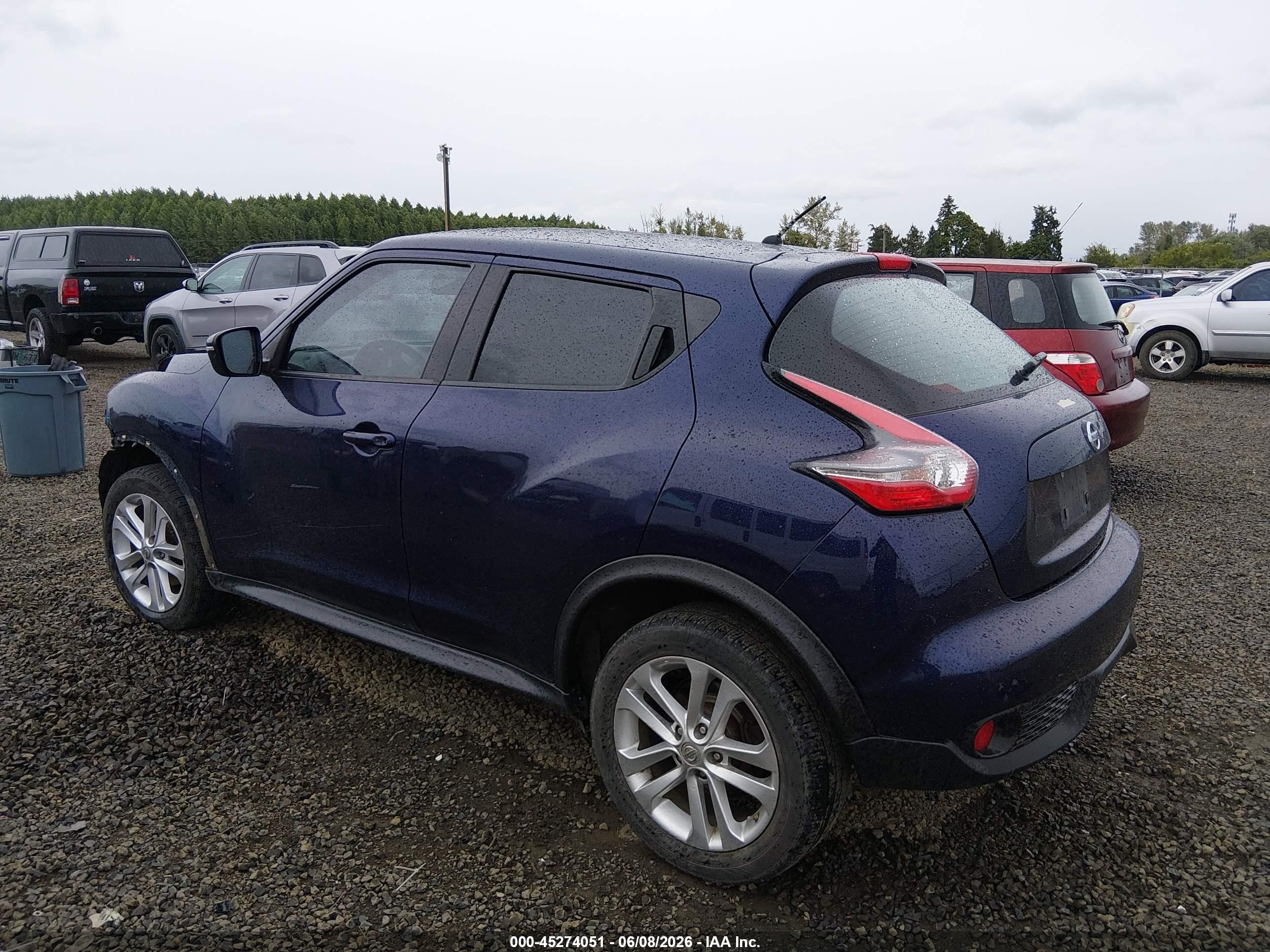 2015 Nissan Juke S Dark Blue vin: JN8AF5MR5FT502684