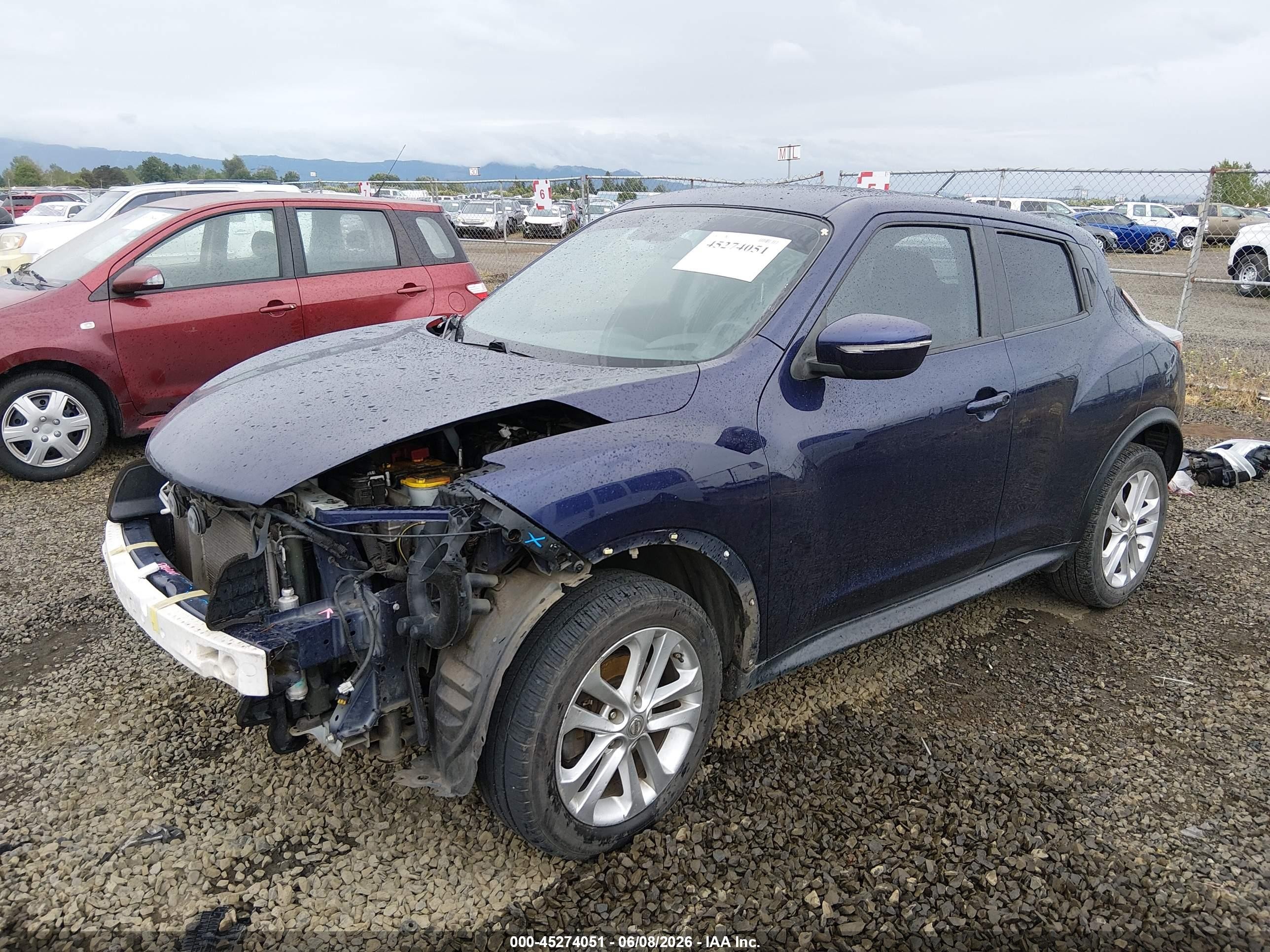 2015 Nissan Juke S Dark Blue vin: JN8AF5MR5FT502684