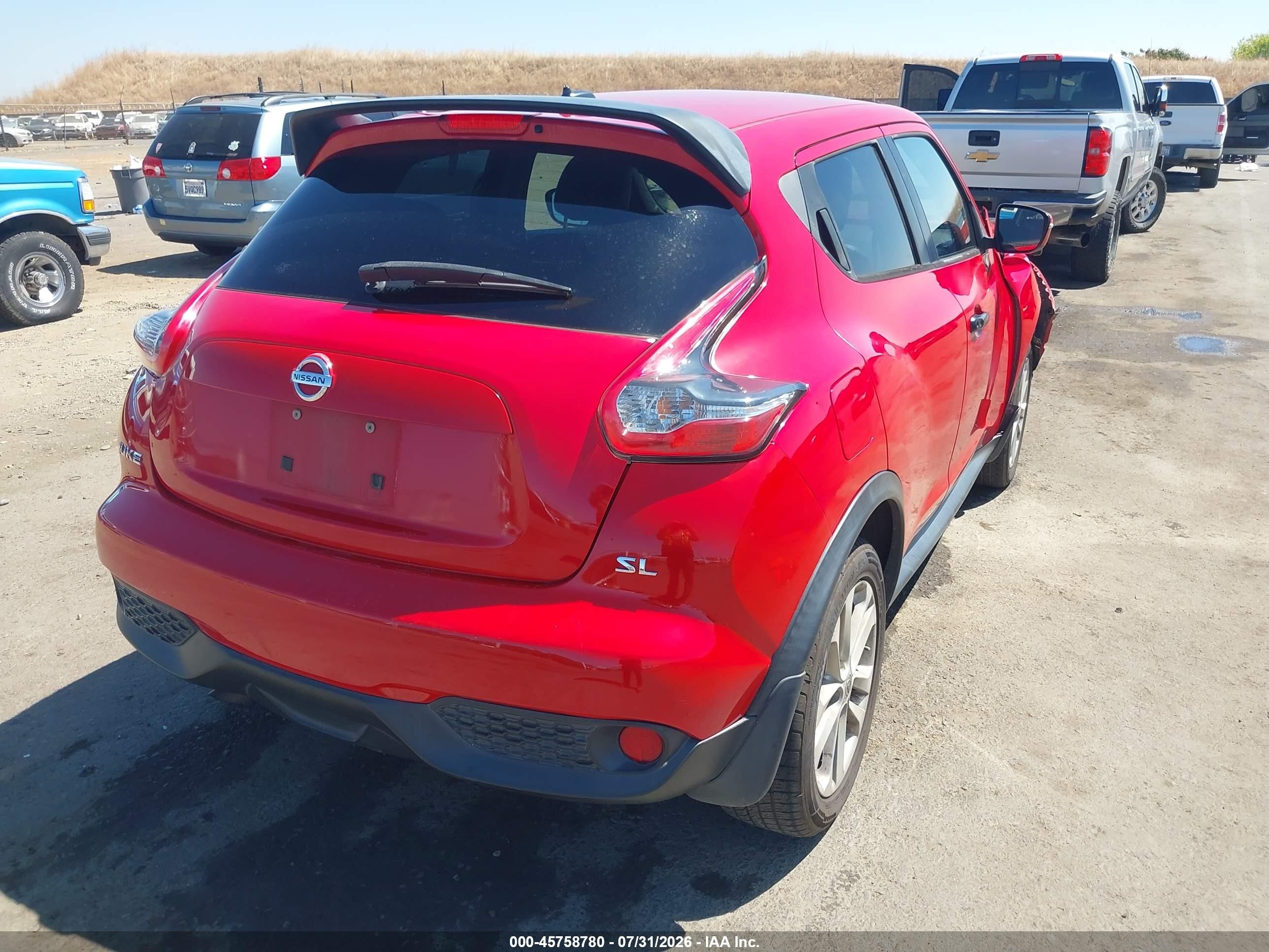 2015 Nissan Juke Sl Red vin: JN8AF5MR5FT503110