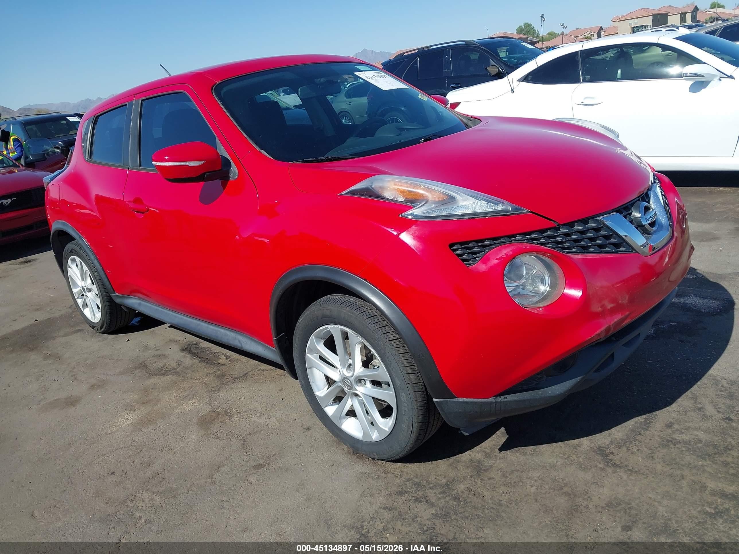 2015 Nissan Juke S Red vin: JN8AF5MR5FT509215