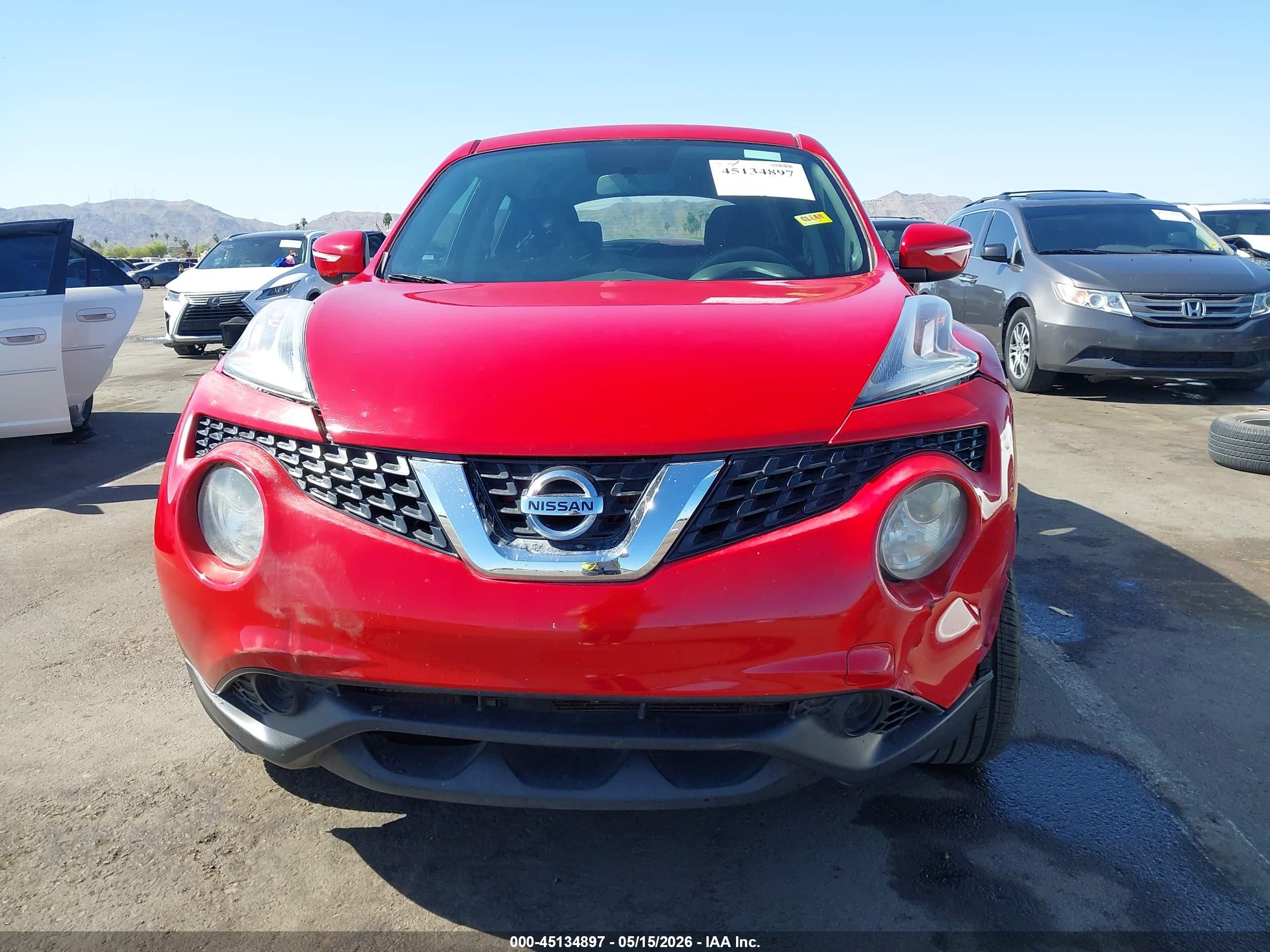 2015 Nissan Juke S Red vin: JN8AF5MR5FT509215