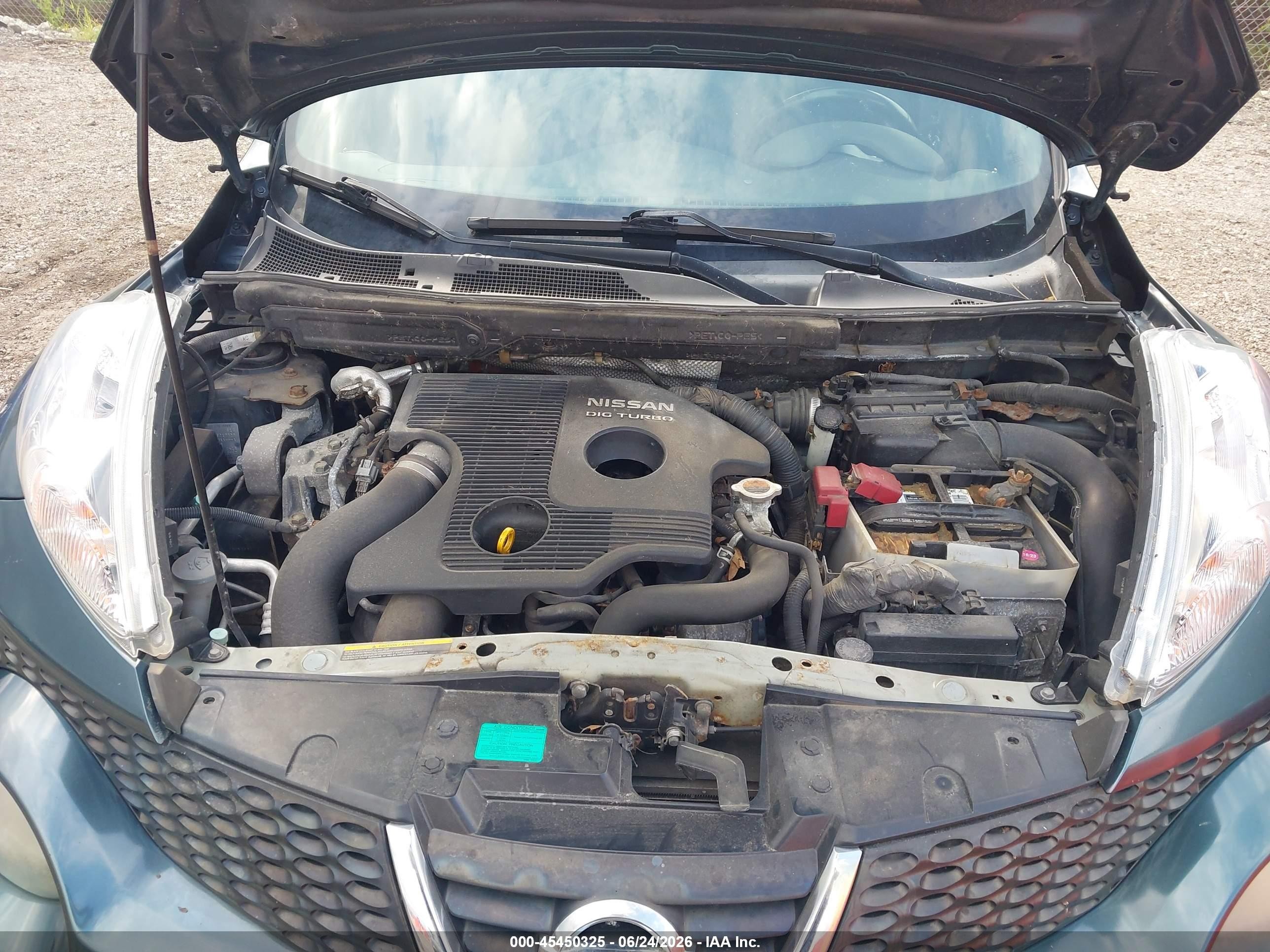 2013 Nissan Juke Sv Turquoise vin: JN8AF5MR6DT219823