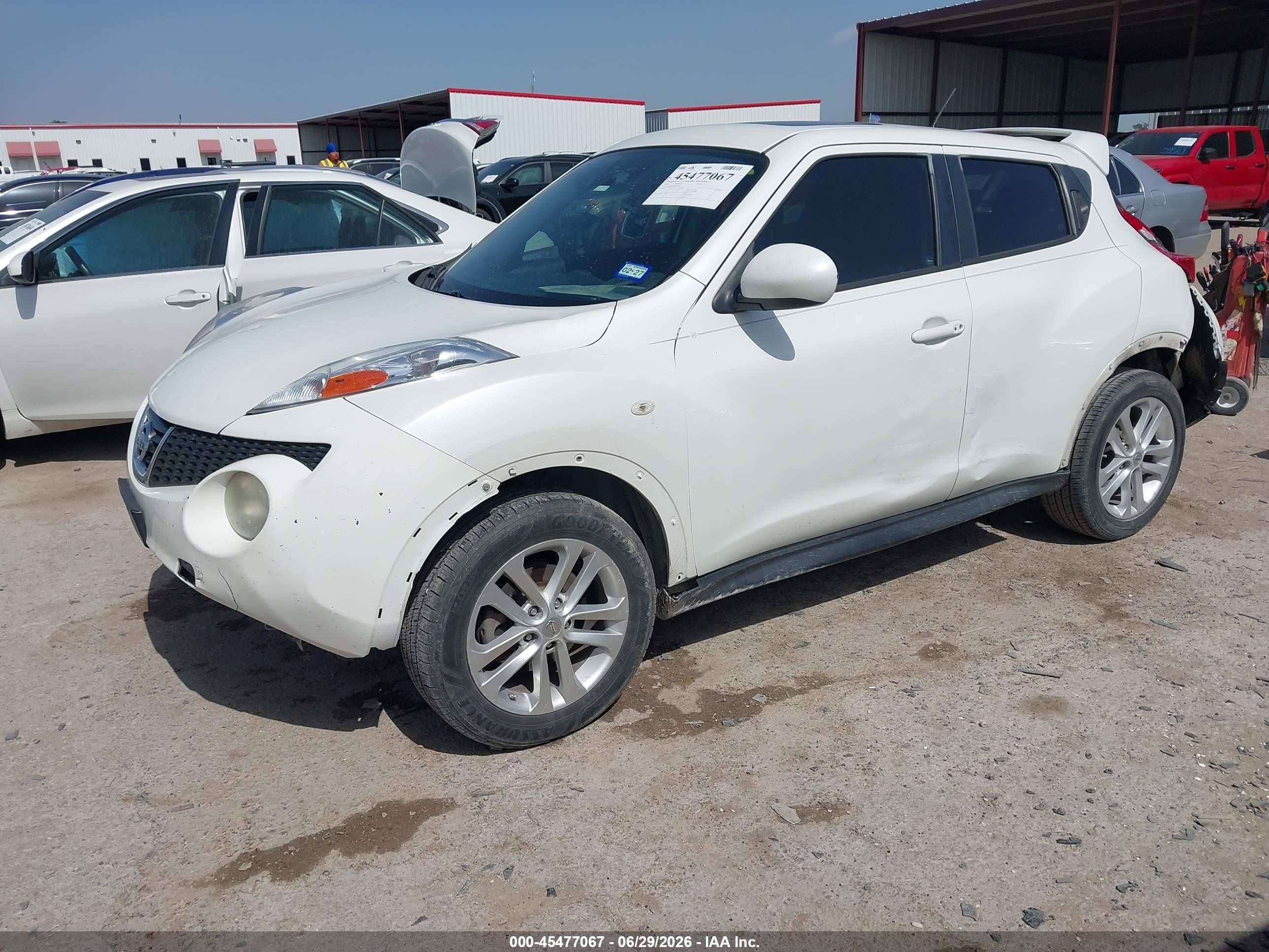 2014 Nissan Juke Sl White vin: JN8AF5MR6ET357833