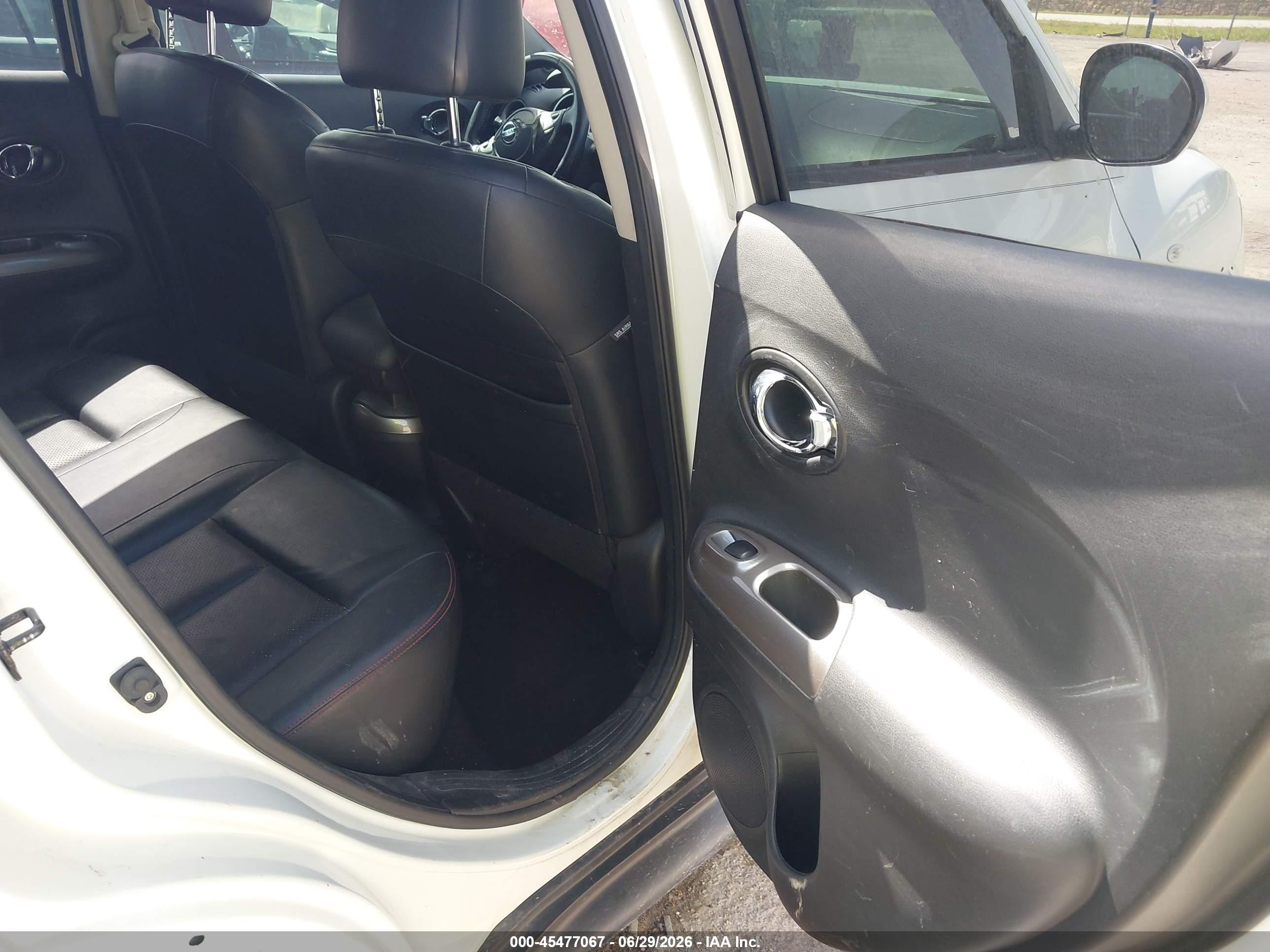 2014 Nissan Juke Sl White vin: JN8AF5MR6ET357833