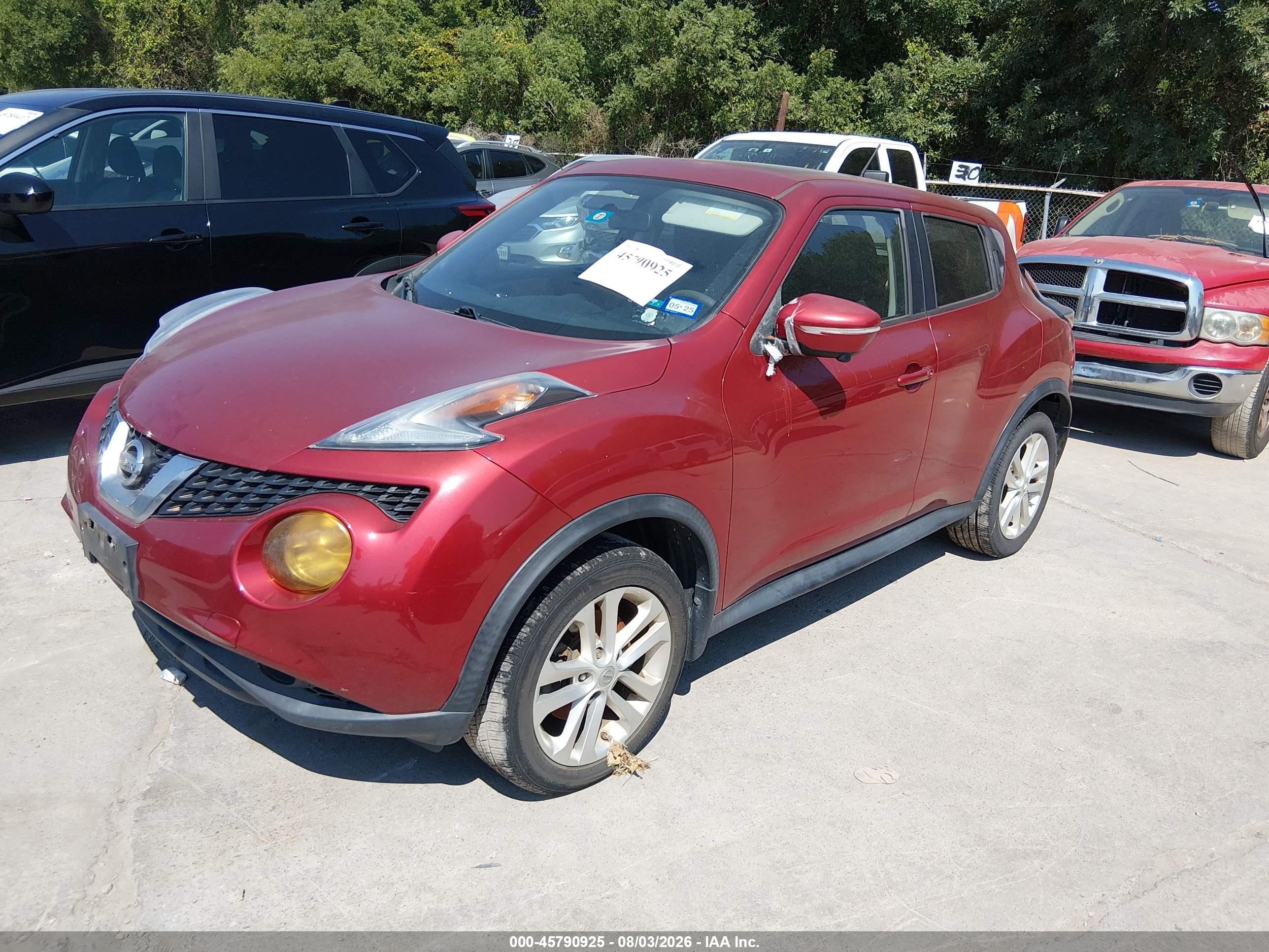 2015 Nissan Juke Sv Red vin: JN8AF5MR6FT503066