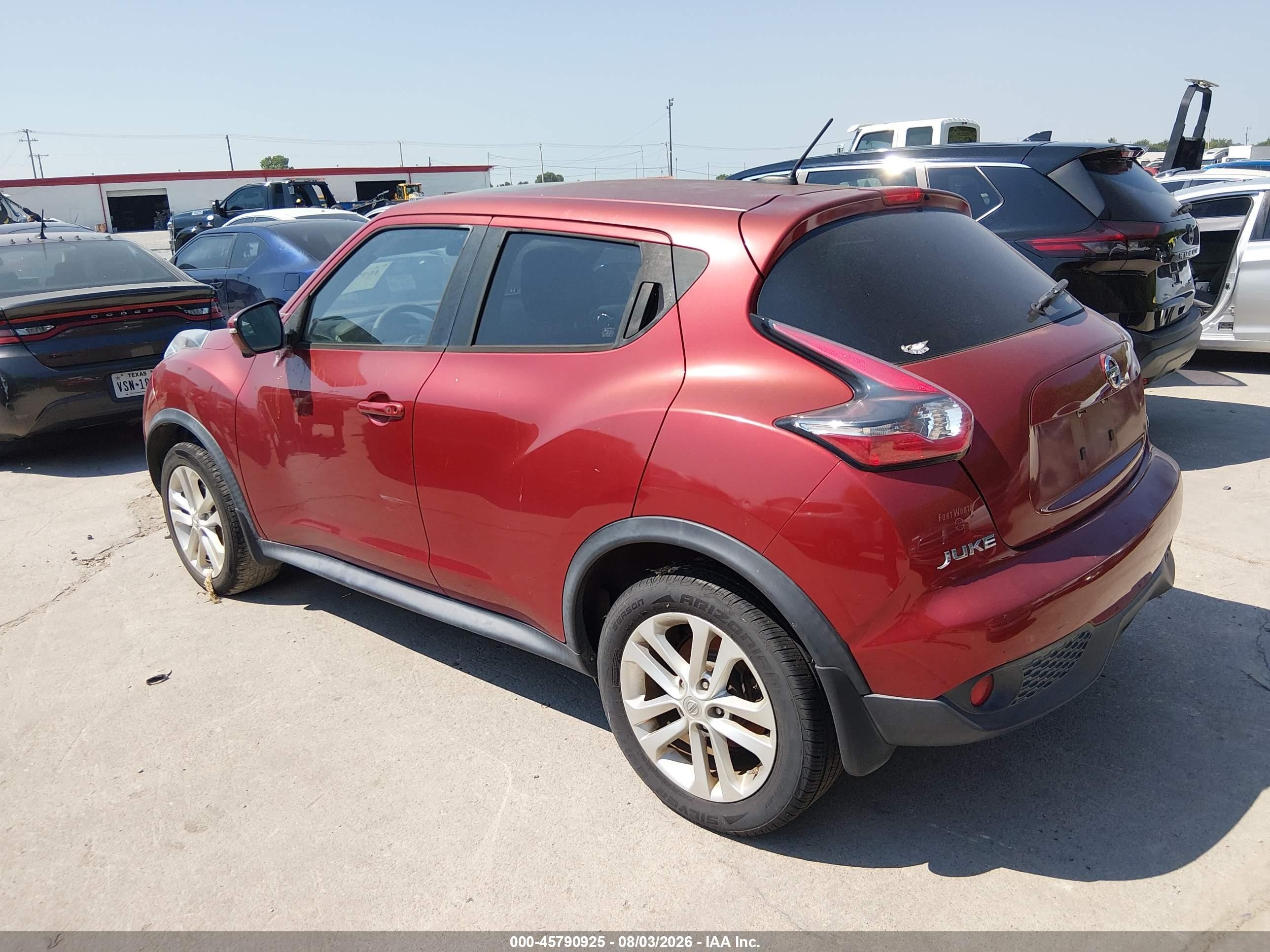 2015 Nissan Juke Sv Red vin: JN8AF5MR6FT503066