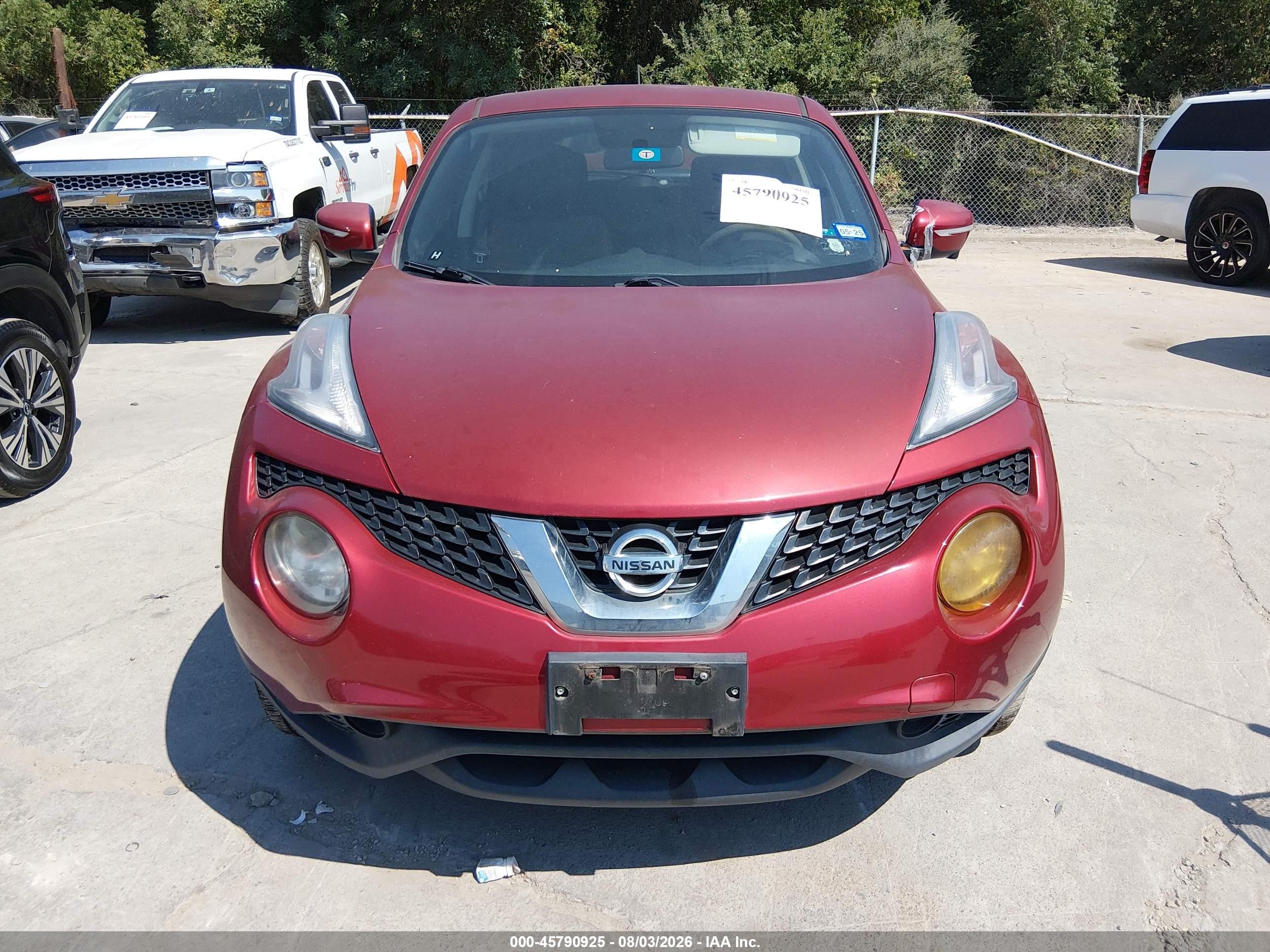 2015 Nissan Juke Sv Red vin: JN8AF5MR6FT503066