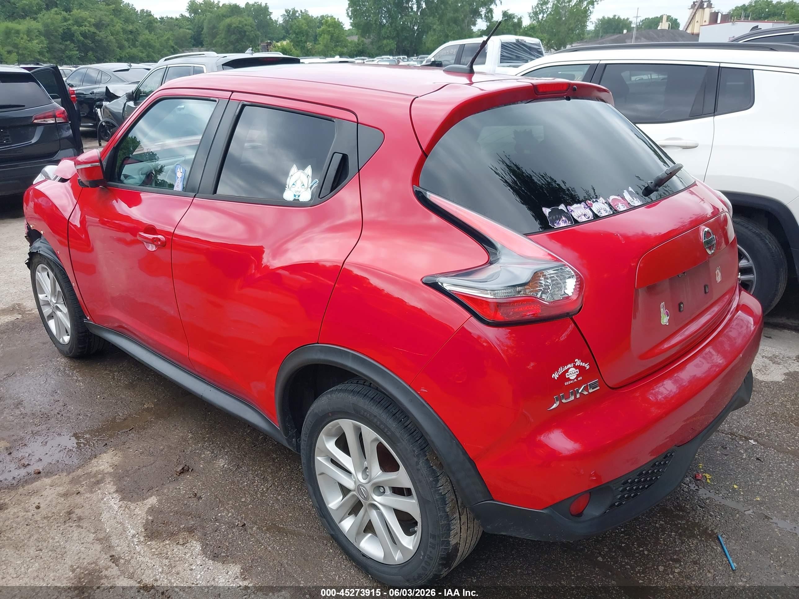 2015 Nissan Juke Sv Red vin: JN8AF5MR6FT508820