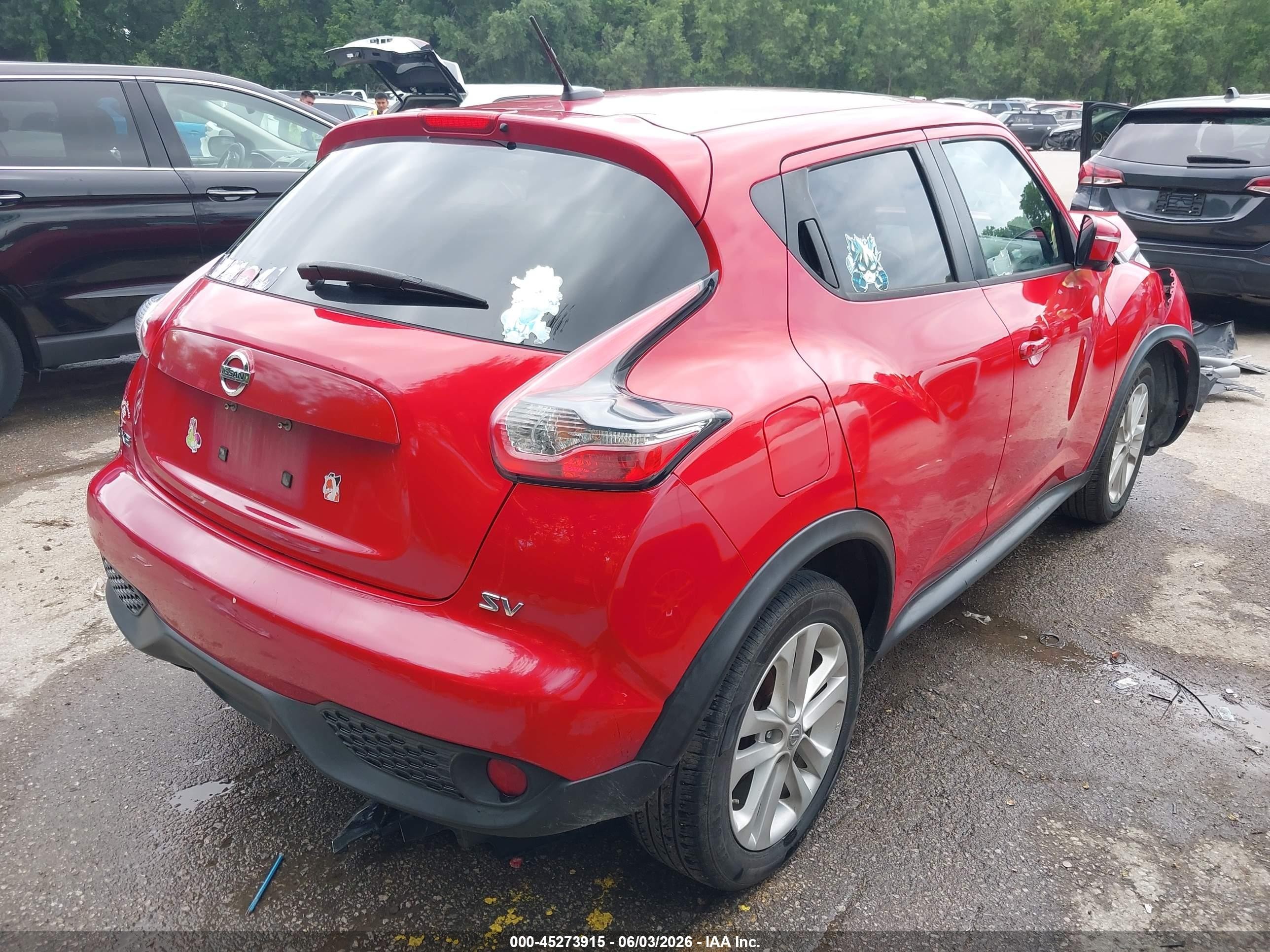 2015 Nissan Juke Sv Red vin: JN8AF5MR6FT508820