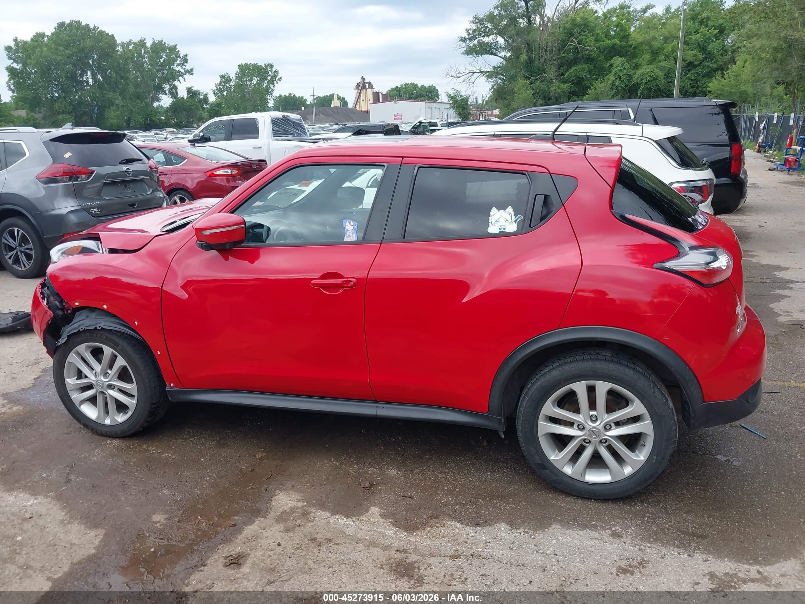 2015 Nissan Juke Sv Red vin: JN8AF5MR6FT508820