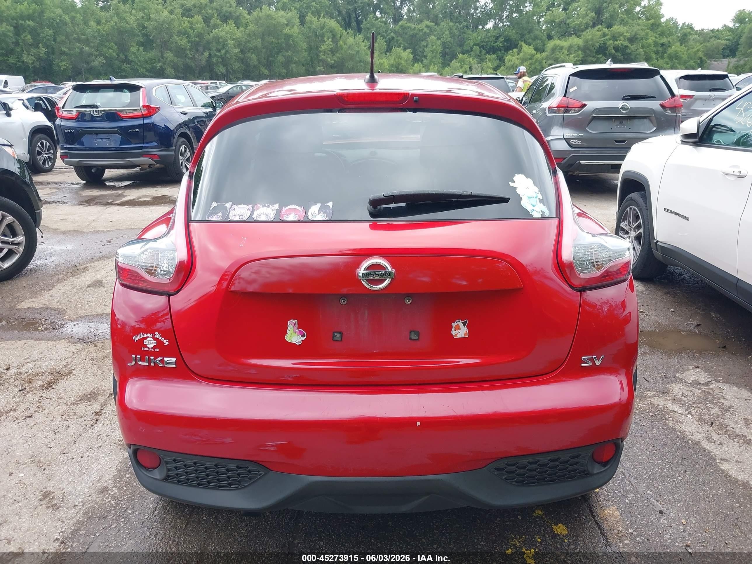 2015 Nissan Juke Sv Red vin: JN8AF5MR6FT508820